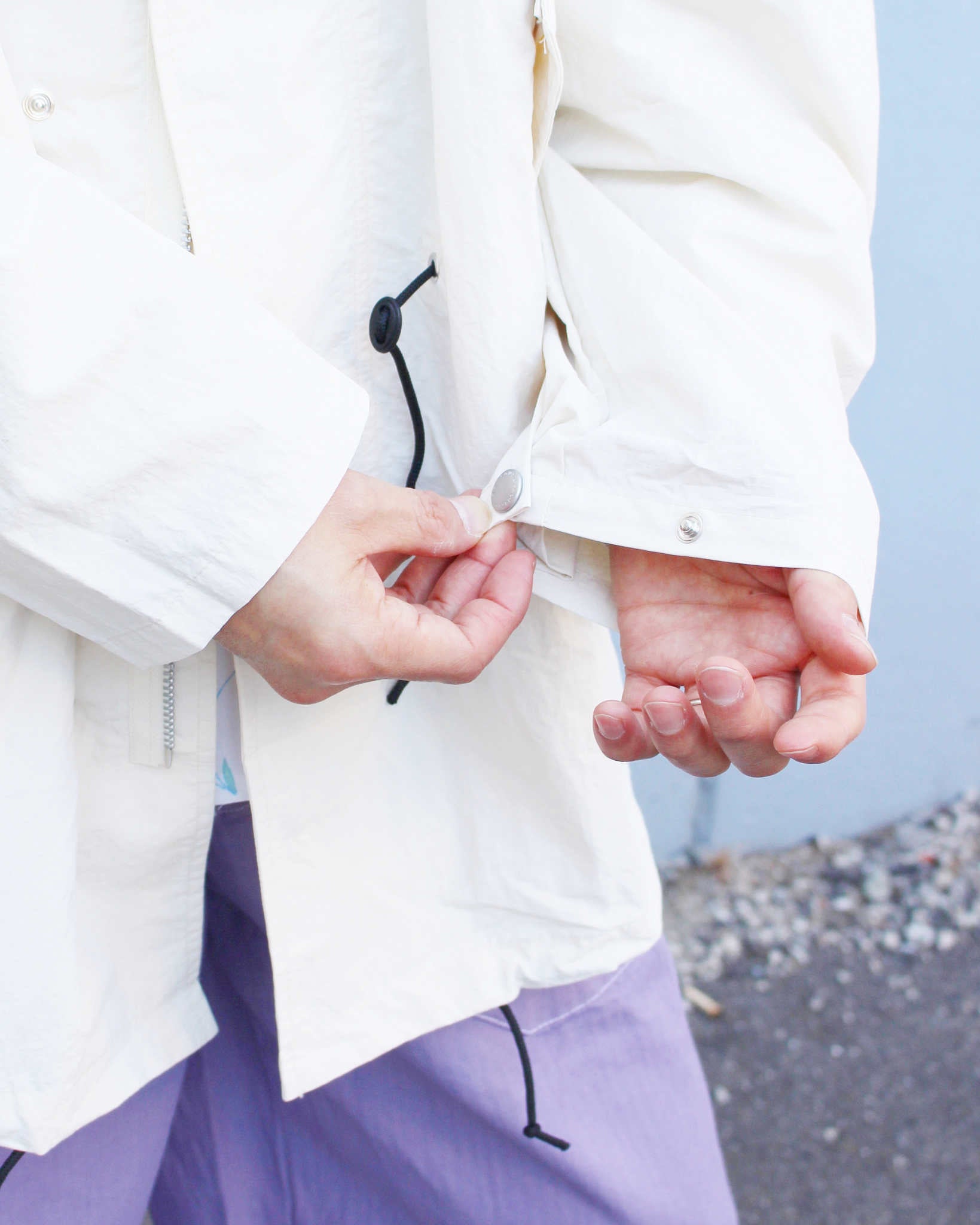 AXESQUIN アクシーズクイーン / ECO NYLON SHORT COAT エコナイロンショートコート (OFF WHITE オフホワイト)