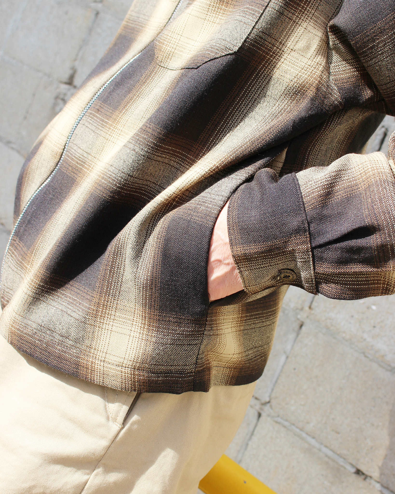 Cal Top キャルトップ / ZIP JACKET ジップジャケット (BROWN/KHAKI ブラウンカーキ)