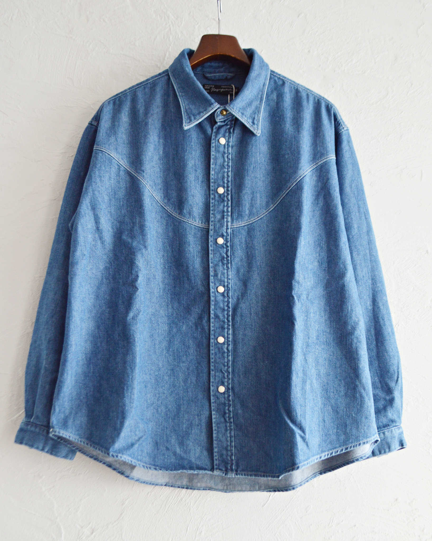 Nasngwam. ナスングワム / BRIGHT DENIM SHIRTS ブライトデニムウエスタンシャツ (USED WASH ユーズドウォッシュ)