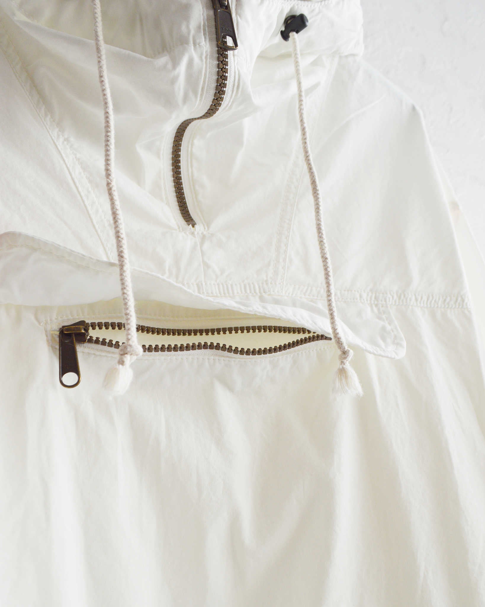 IMPRESTORE インプレストア / Richie リッチー | anorak hoodie アノラックフーディー (White poplin ホワイトポプリン)