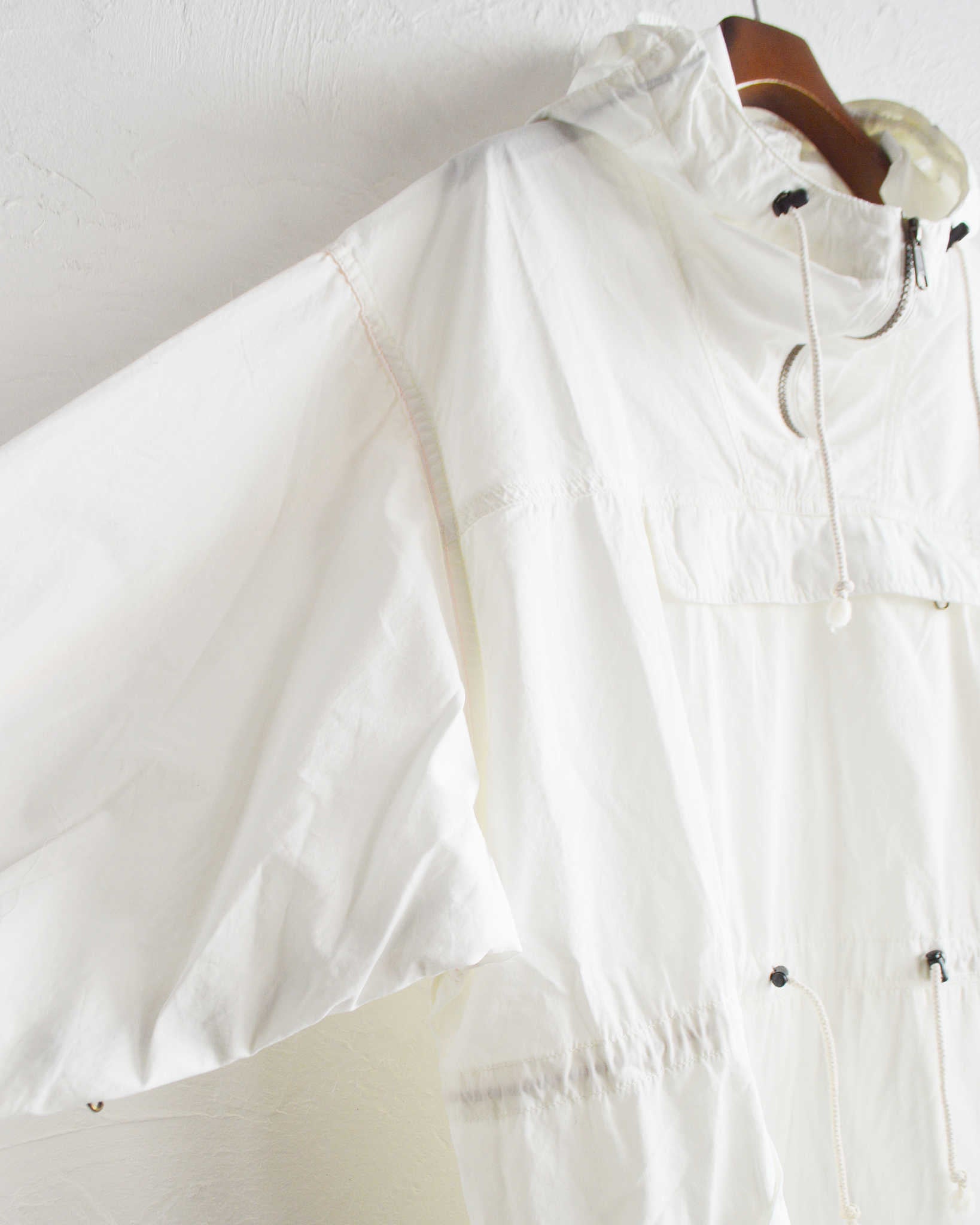 IMPRESTORE インプレストア / Richie リッチー | anorak hoodie アノラックフーディー (White poplin ホワイトポプリン)