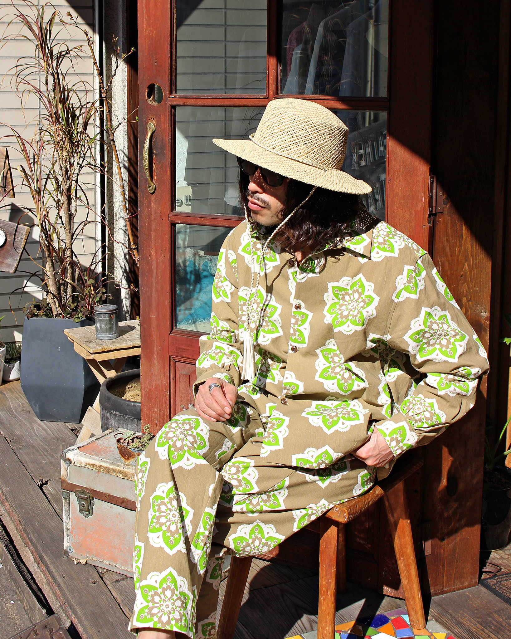 HAVE A GRATEFUL DAY ハブアグレイトフルデイ / L/S SHIRT ロングスリーブシャツ (CHOCOLATE チョコレート)