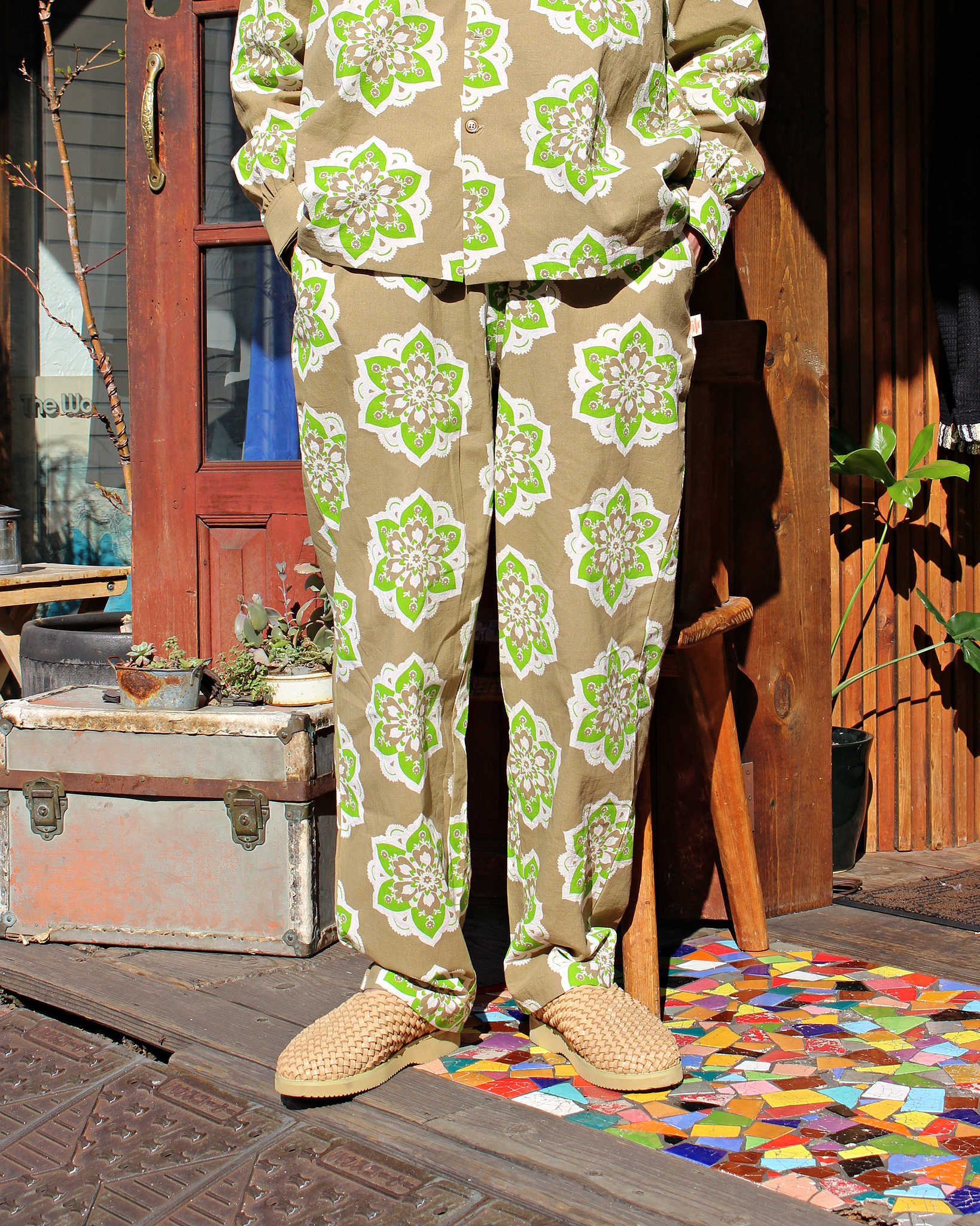 HAVE A GRATEFUL DAY ハブアグレイトフルデイ / AMPLE EASY PANTS アンプルイージーパンツ (CHOCOLATE チョコレート)