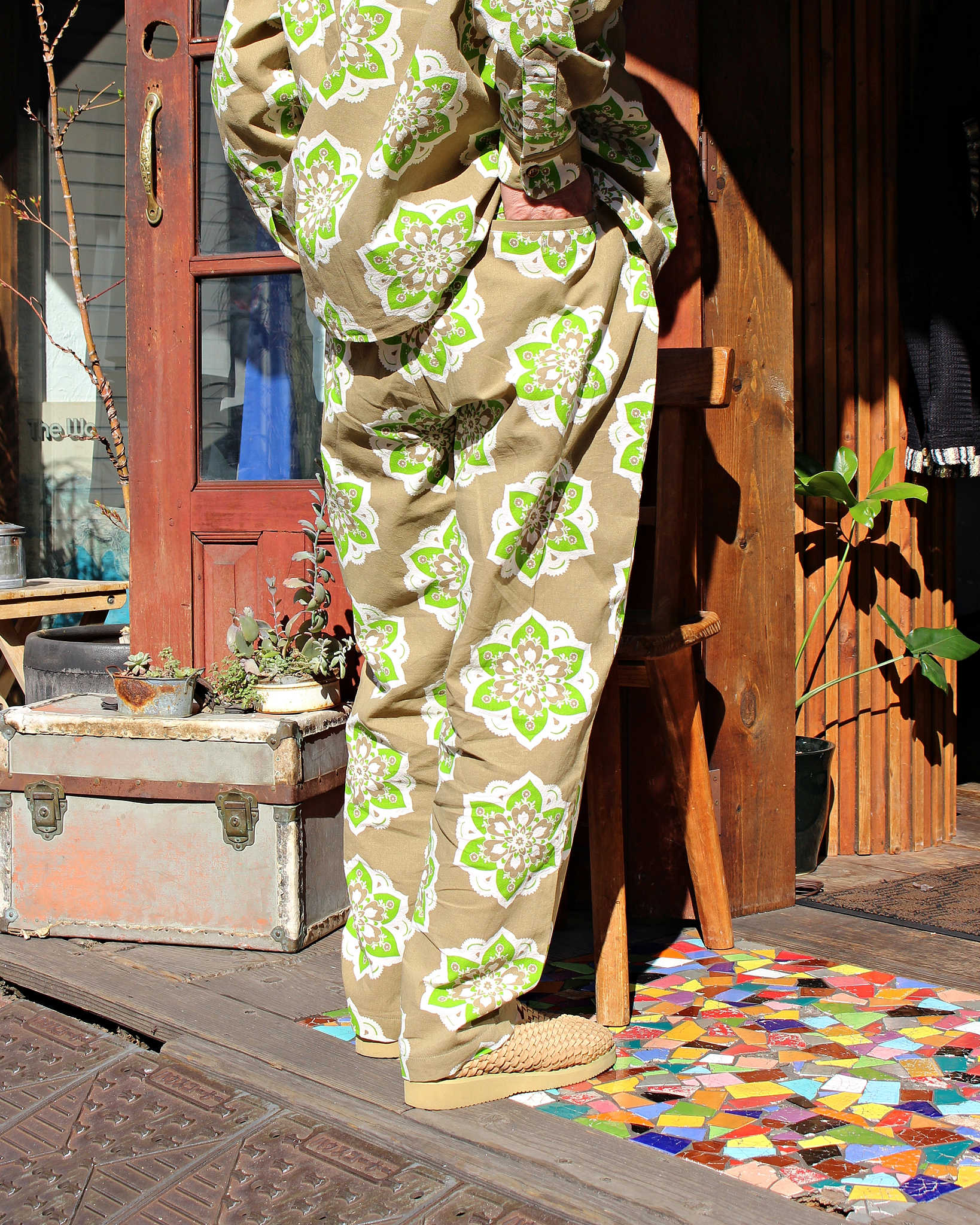 HAVE A GRATEFUL DAY ハブアグレイトフルデイ / AMPLE EASY PANTS アンプルイージーパンツ (CHOCOLATE チョコレート)