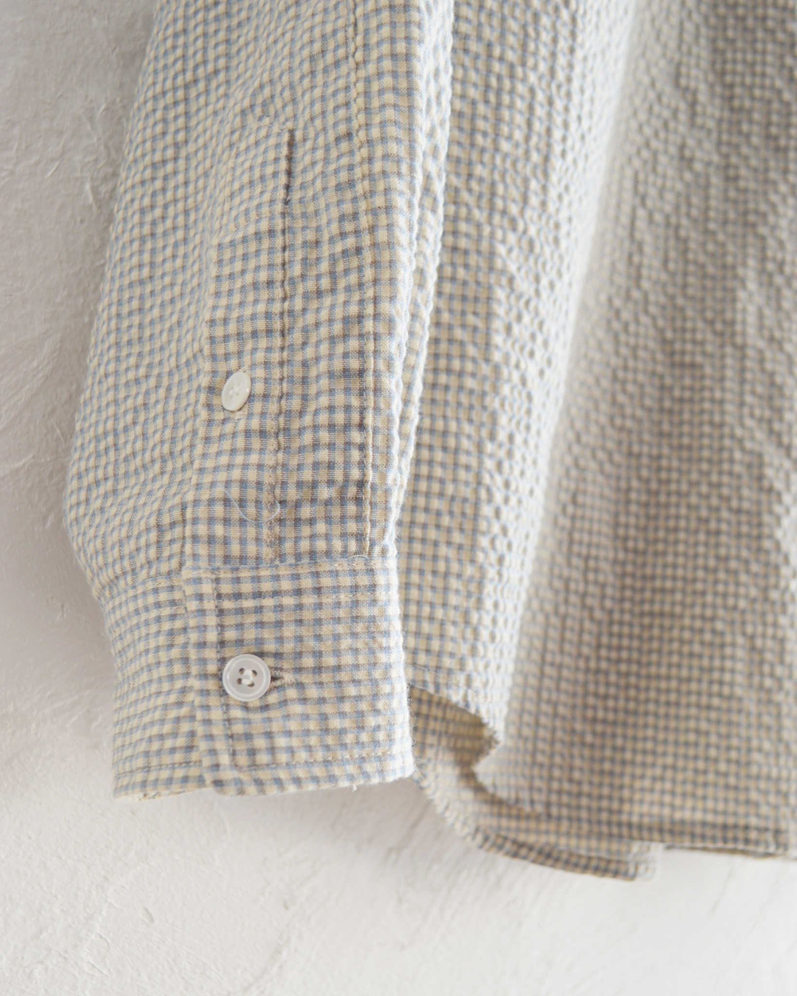 modemdesgin モデムデザイン / checkered standard shirt チェックシャツ 【BLUE ブルー】