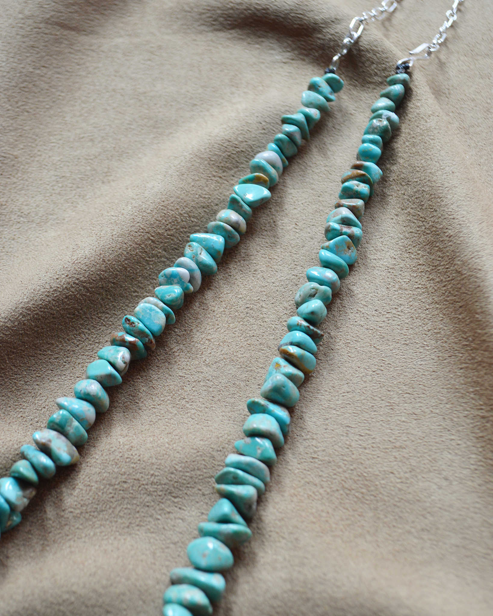 Indian jewelry インディアンジュエリー / Navajo Nugget Necklace ナヴァホナゲットネックレス (Sleeping Beauty)