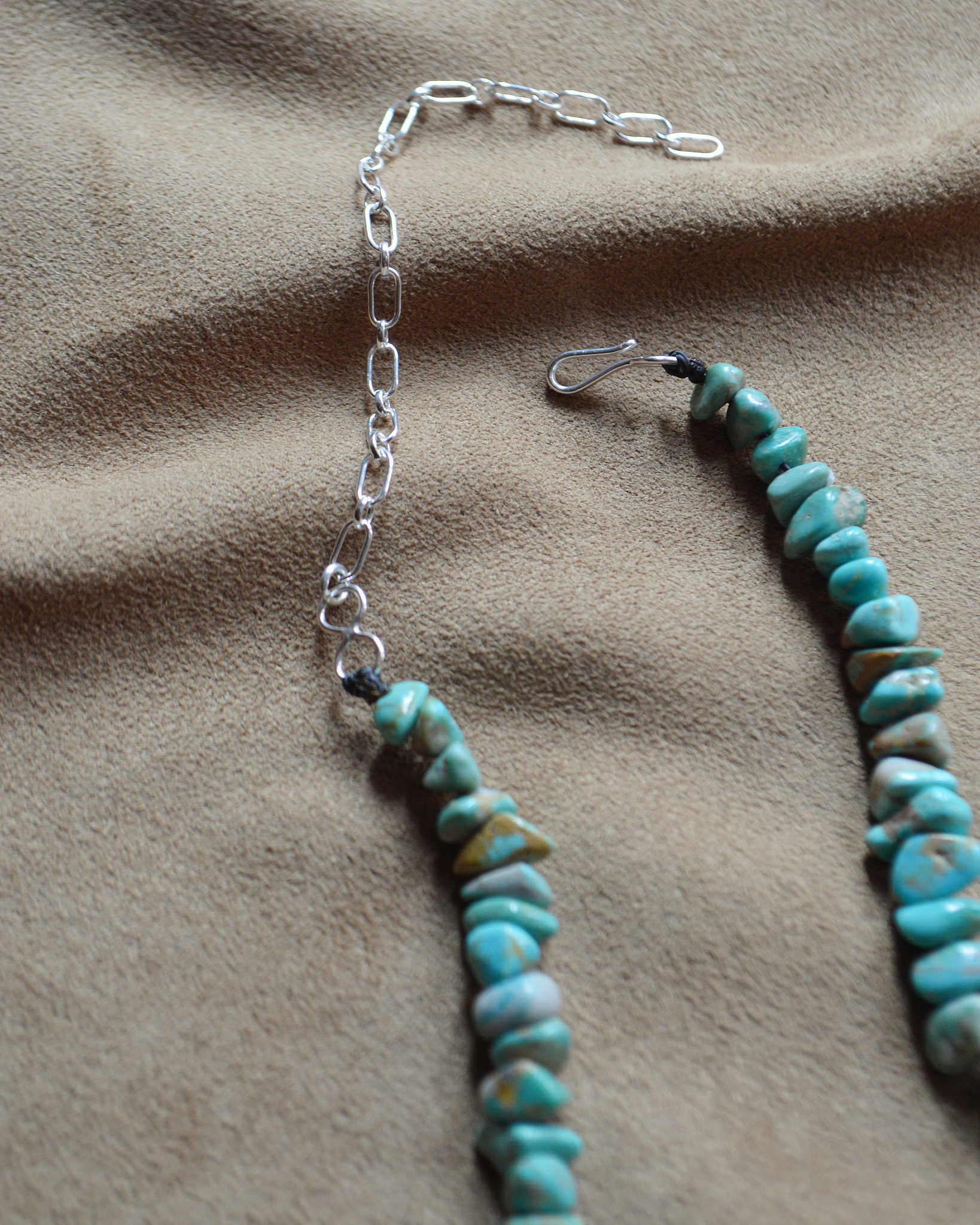 Indian jewelry インディアンジュエリー / Navajo Nugget Necklace ナヴァホナゲットネックレス (Sleeping Beauty)