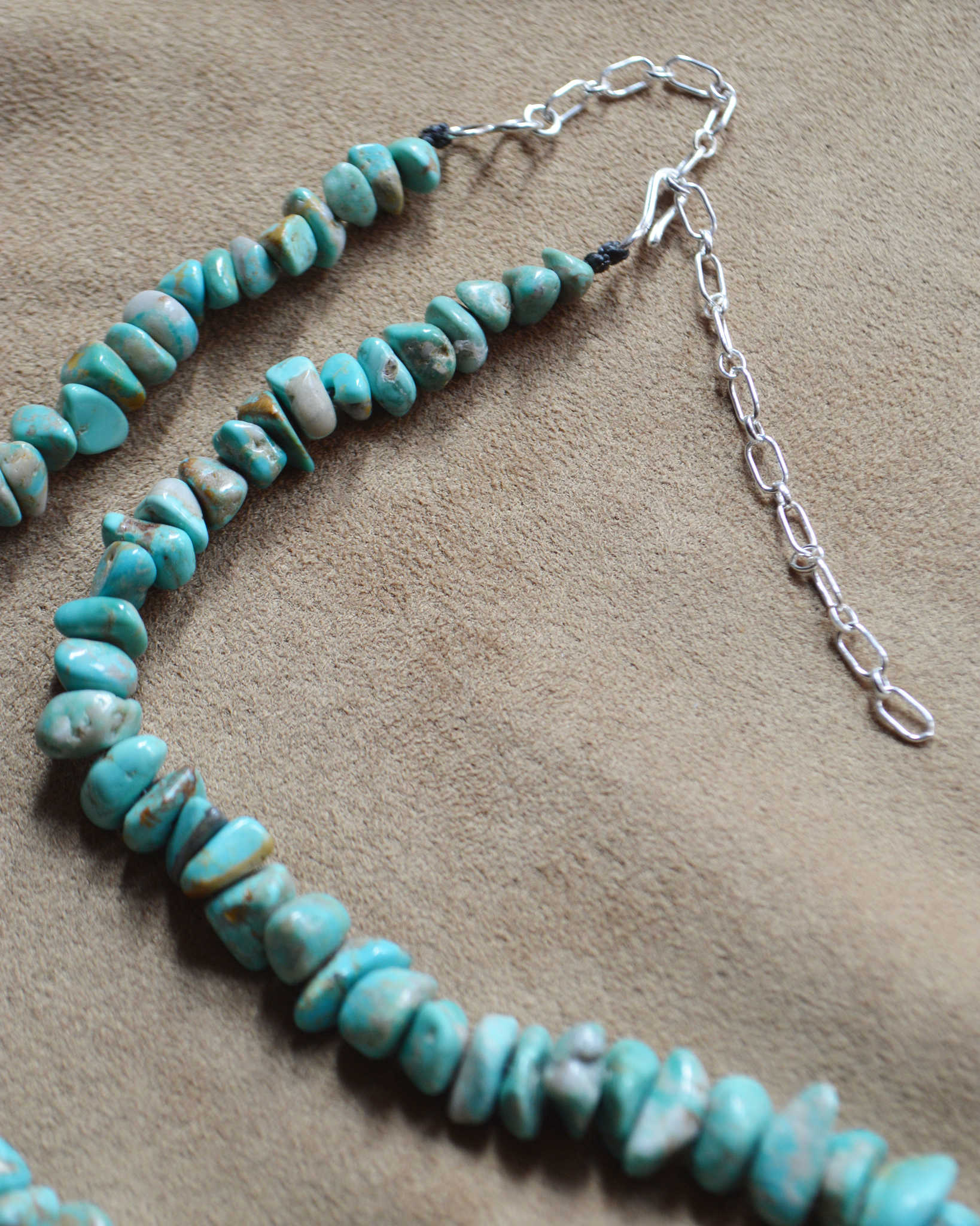 Indian jewelry インディアンジュエリー / Navajo Nugget Necklace ナヴァホナゲットネックレス (Sleeping Beauty)