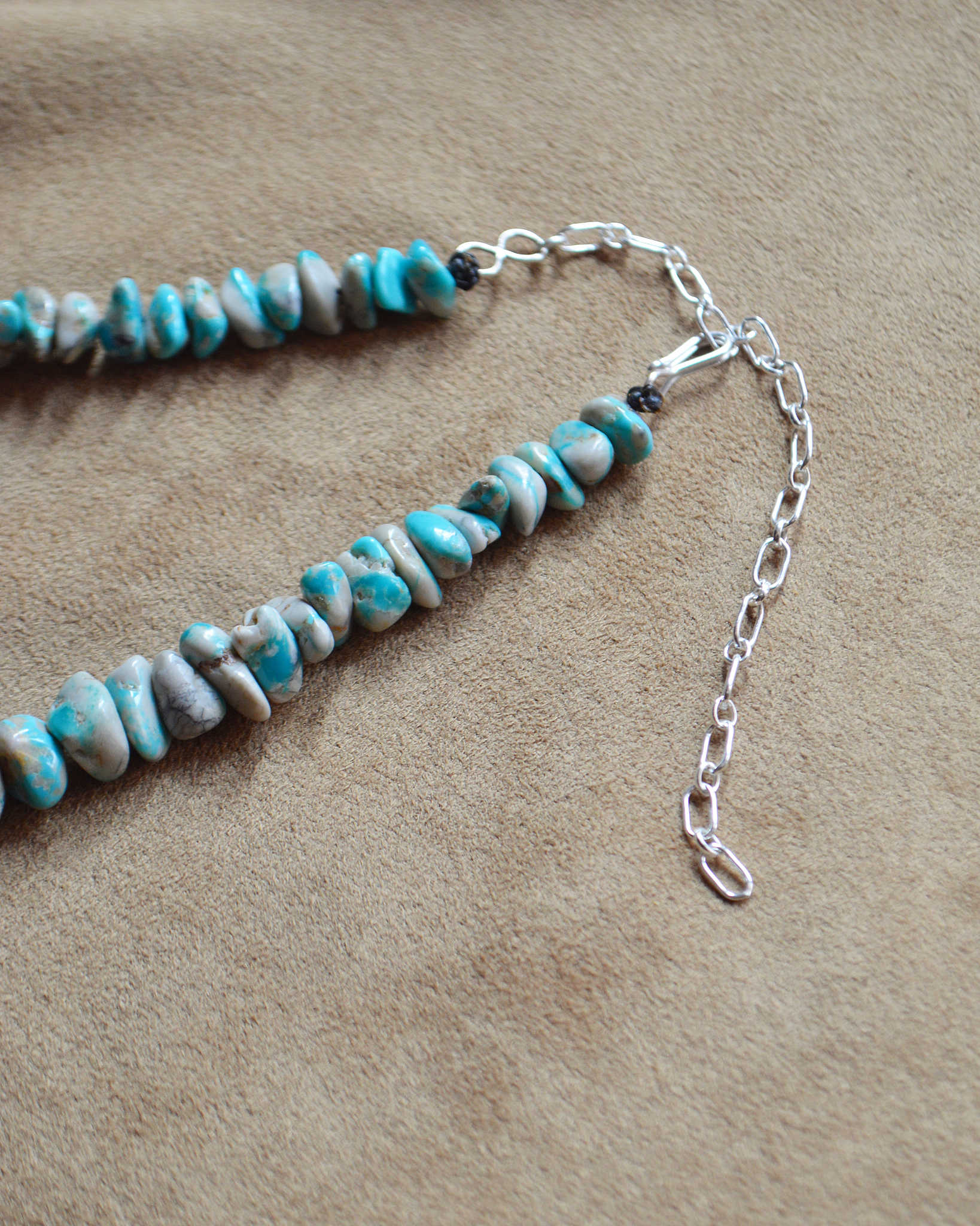 Indian jewelry インディアンジュエリー / Navajo Nugget Necklace ナヴァホナゲットネックレス (Sleeping Beauty)