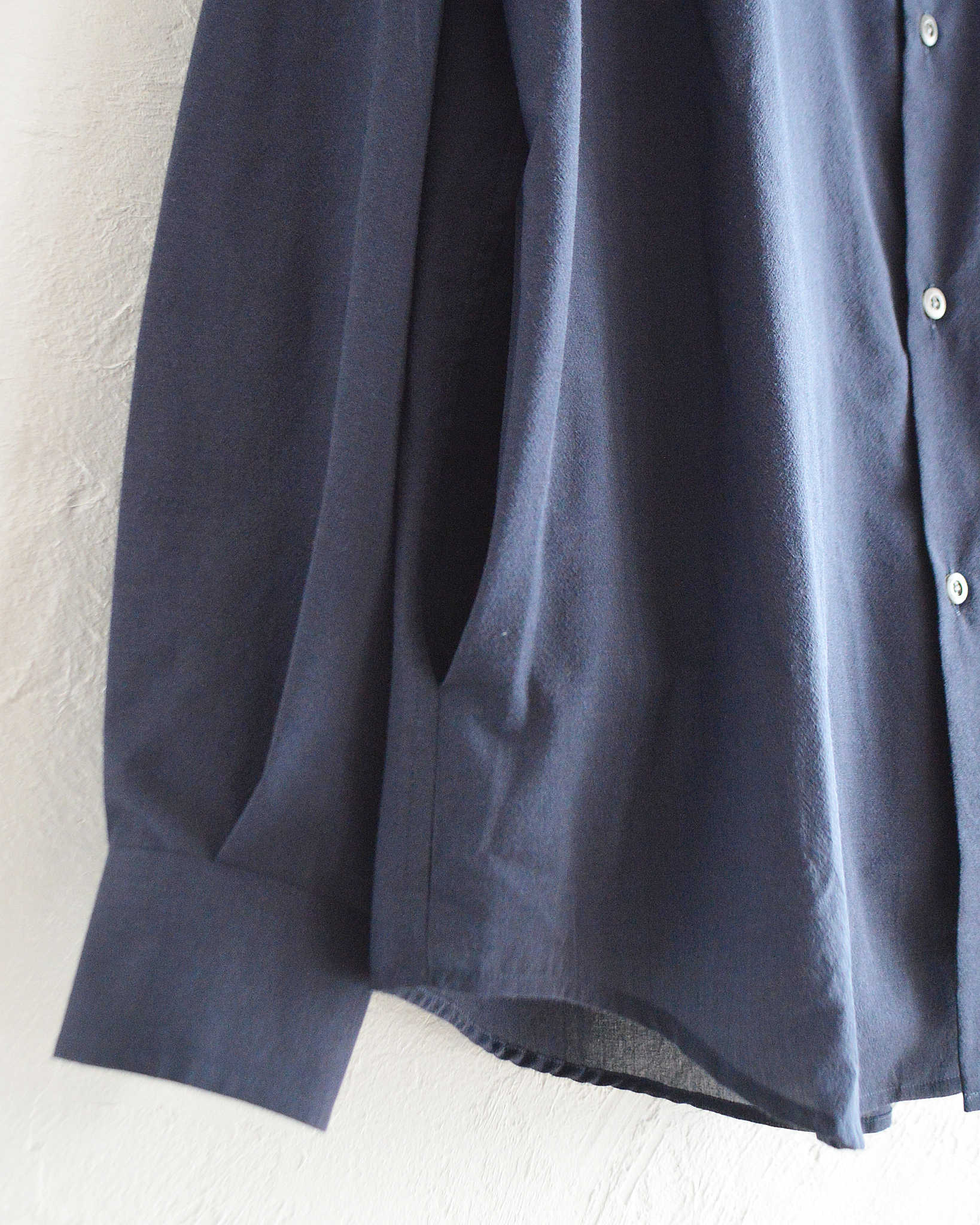 LAMOND ラモンド / VOILE LAWN SHIRTS JACKET ボイルローンシャツジャケト (NAVY ネイビー)