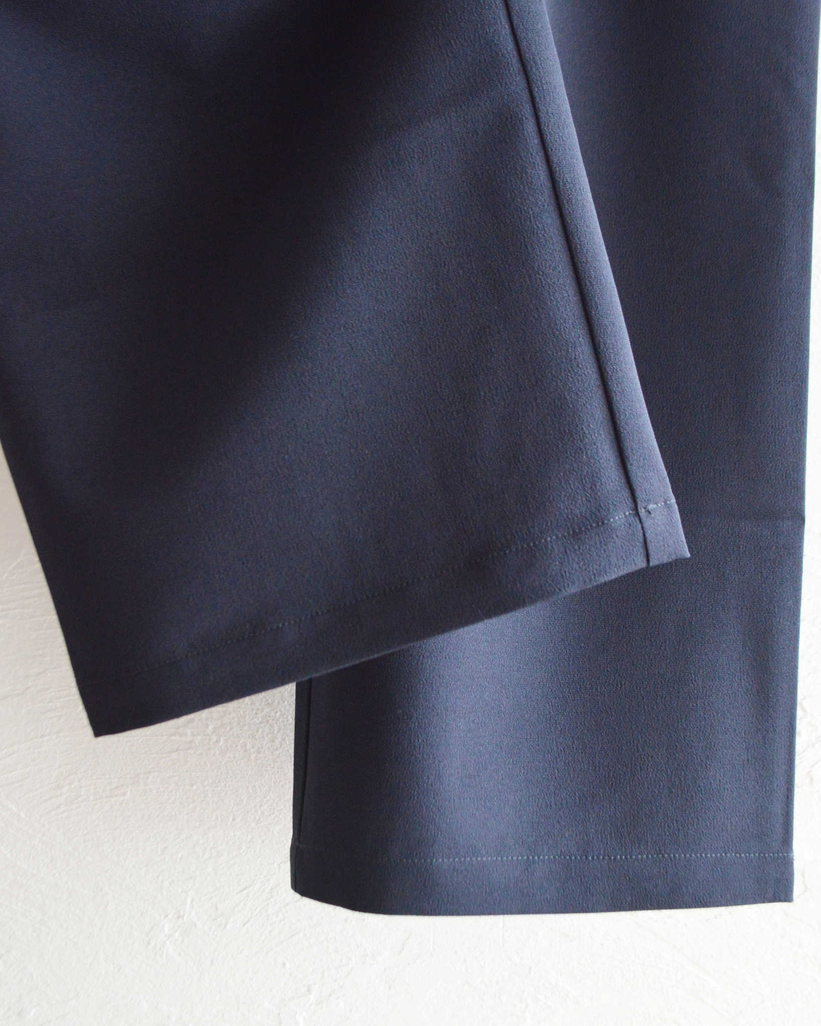LAMOND ラモンド / NEW SEMI WIDE SHARI PANTS ニューセミワイドシャリパンツ (NAVY BLACK ネイビーブラック)