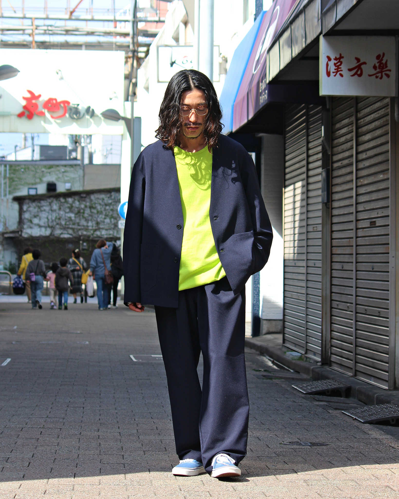 LAMOND ラモンド / NO-COLLAR SHARI JACKET ノーカラーシャリ