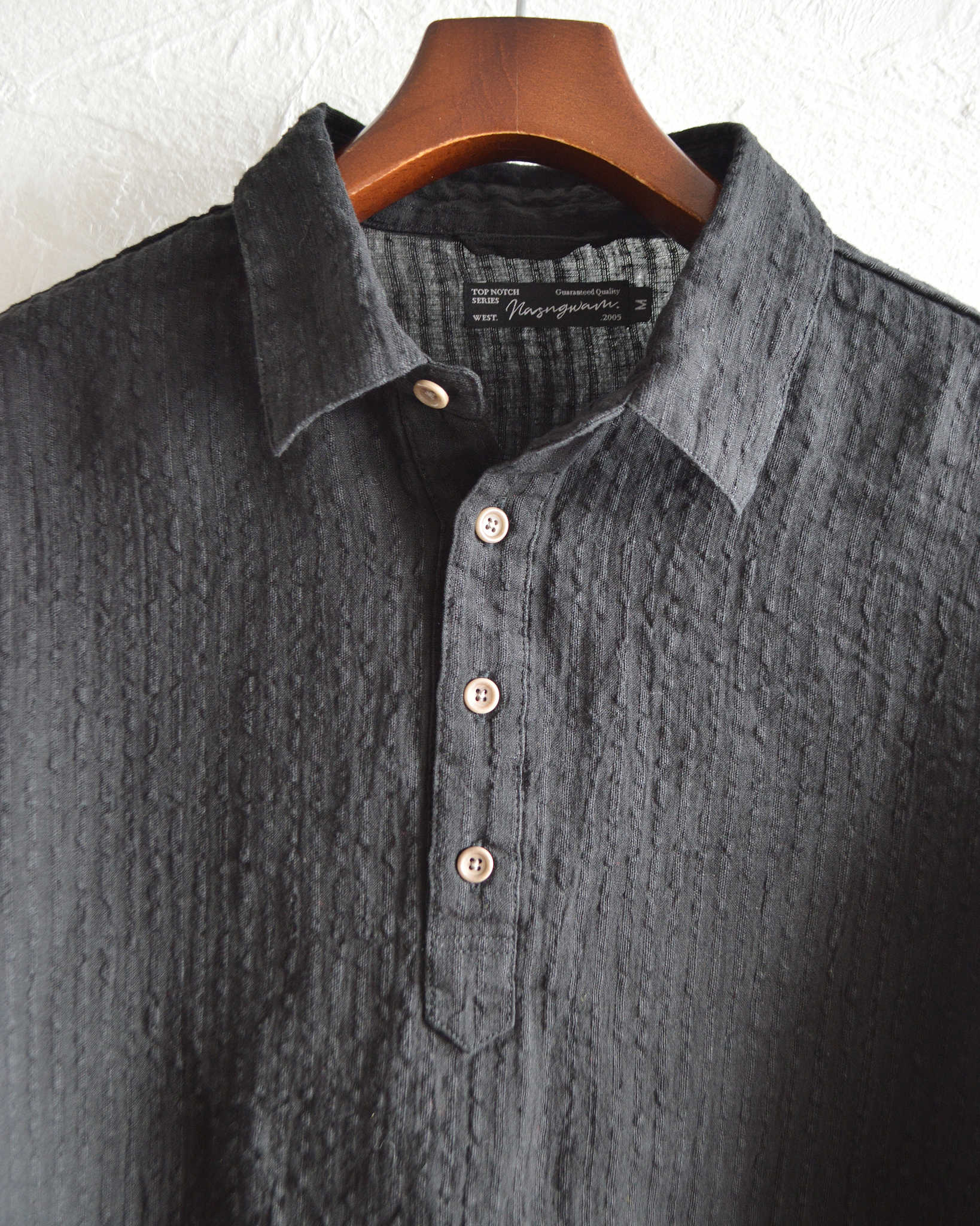 Nasngwam. ナスングワム / SUBTLE SHIRTS サトルシャツ (BLACK ブラック)