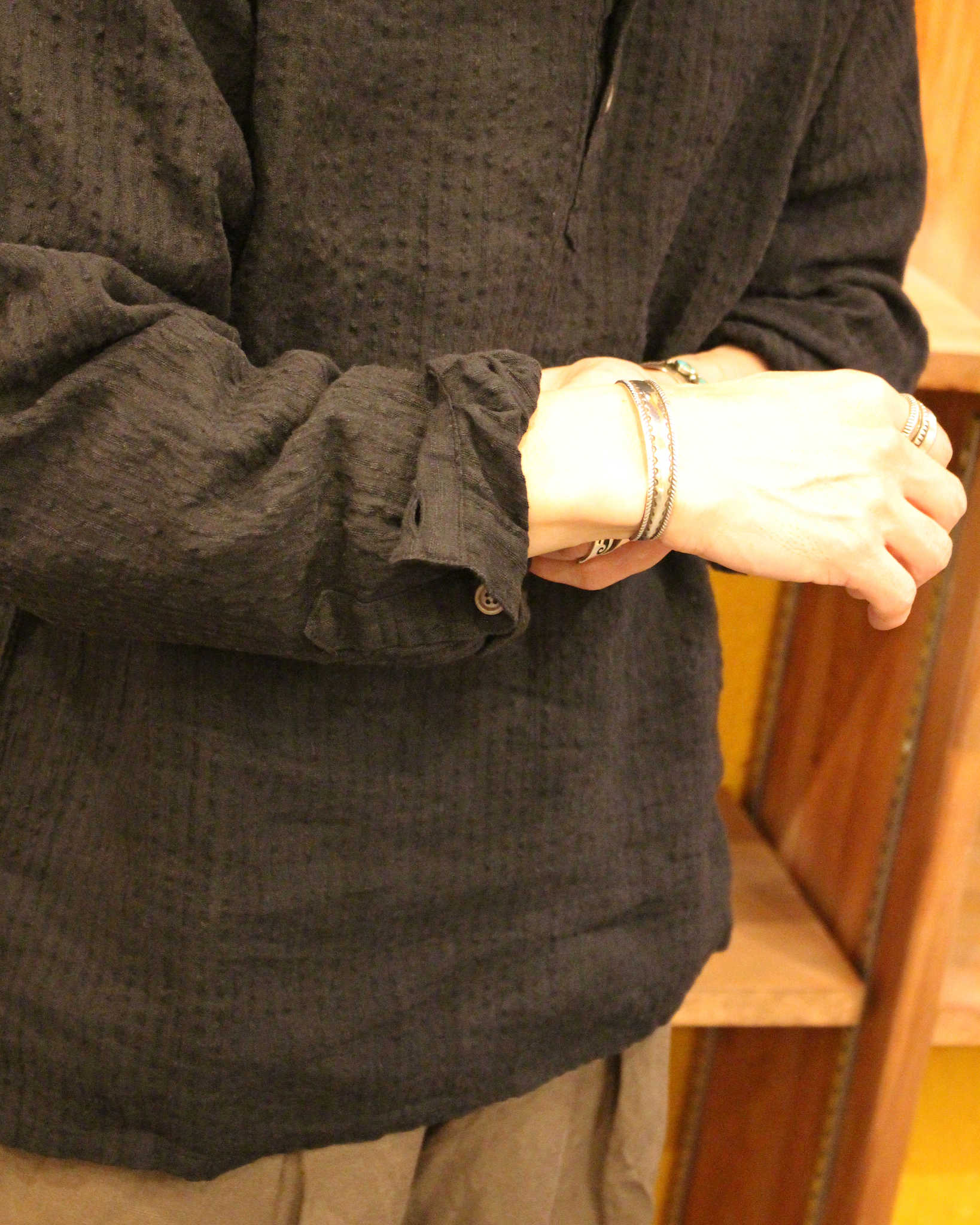 Nasngwam. ナスングワム / SUBTLE SHIRTS サトルシャツ (BLACK ブラック)