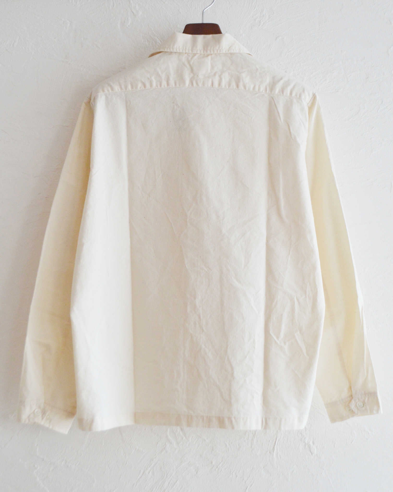 NECESSARY or UNNECESSARY ネセサリーオアアンネセサリー N.O.UN ナウン / WORK SHIRTS ワークシャツ (WHITE ホワイト)