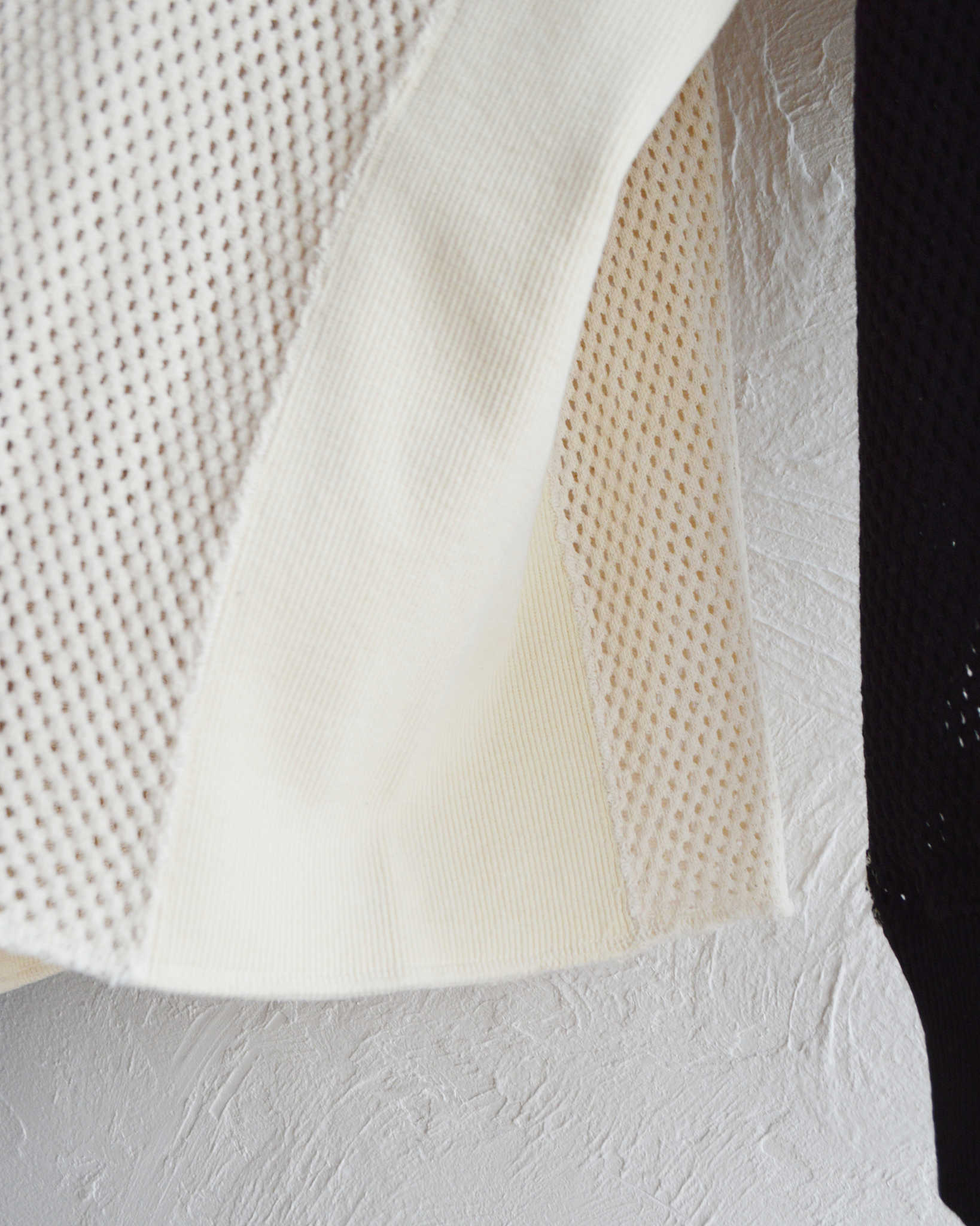 IMPRESTORE インプレストア / Ruker ルーカー | Mesh freedom long t メッシュフリーダムスリーブロンTEE (Natural/Black ナチュラルブラック)