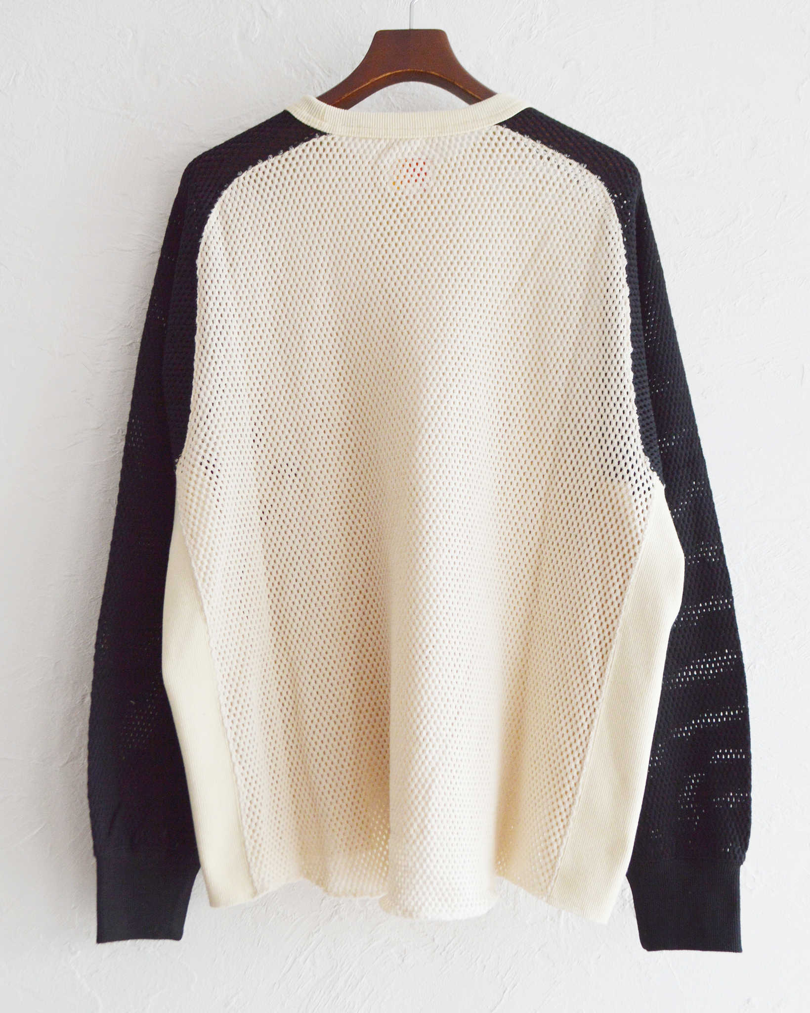 IMPRESTORE インプレストア / Ruker ルーカー | Mesh freedom long t メッシュフリーダムスリーブロンTEE (Natural/Black ナチュラルブラック)