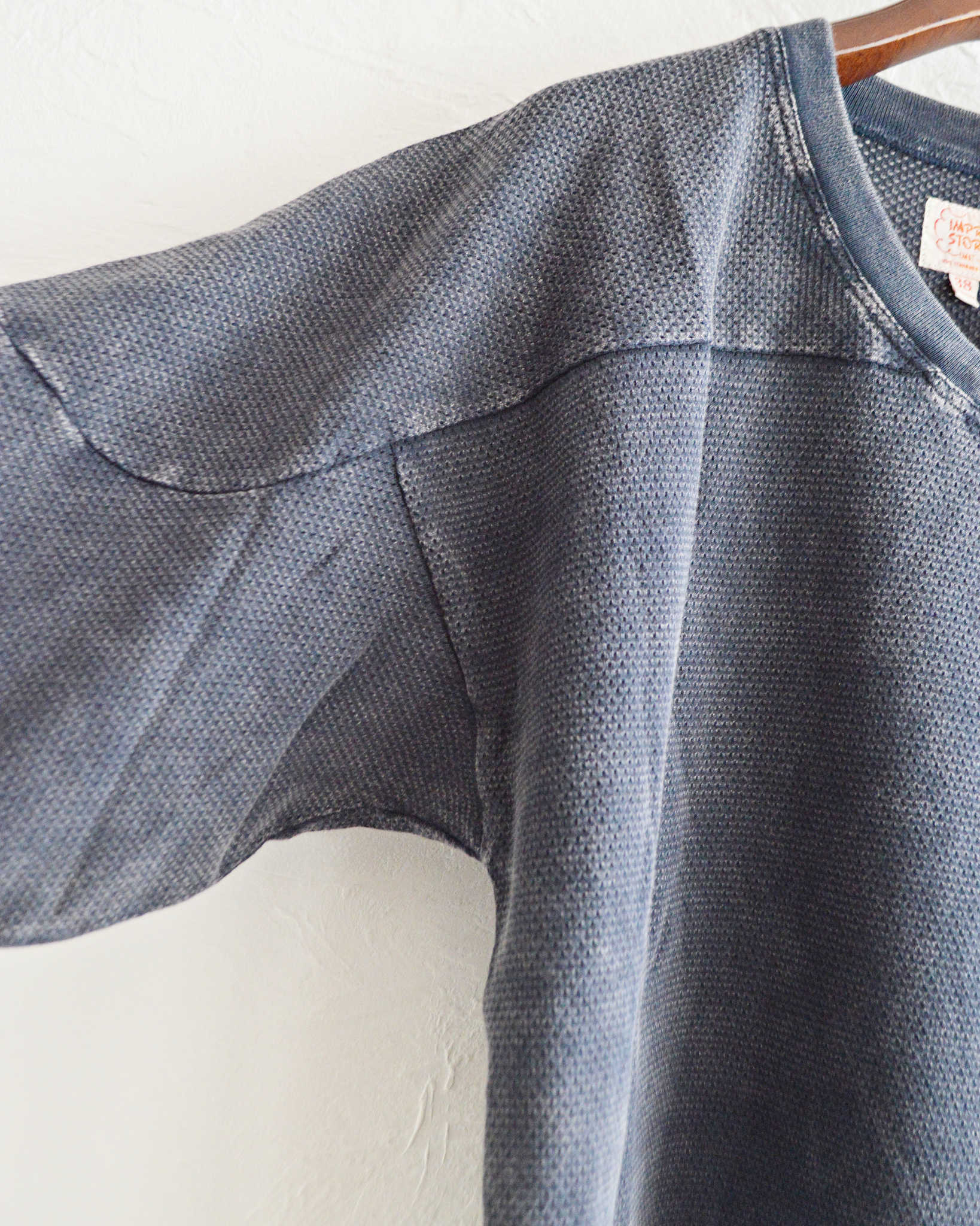 IMPRESTORE インプレストア / Duke-mesh t-cloth V.D デューク | Hokey V-neck ホッケーVネック (faded Navy フェイデットネイビー)