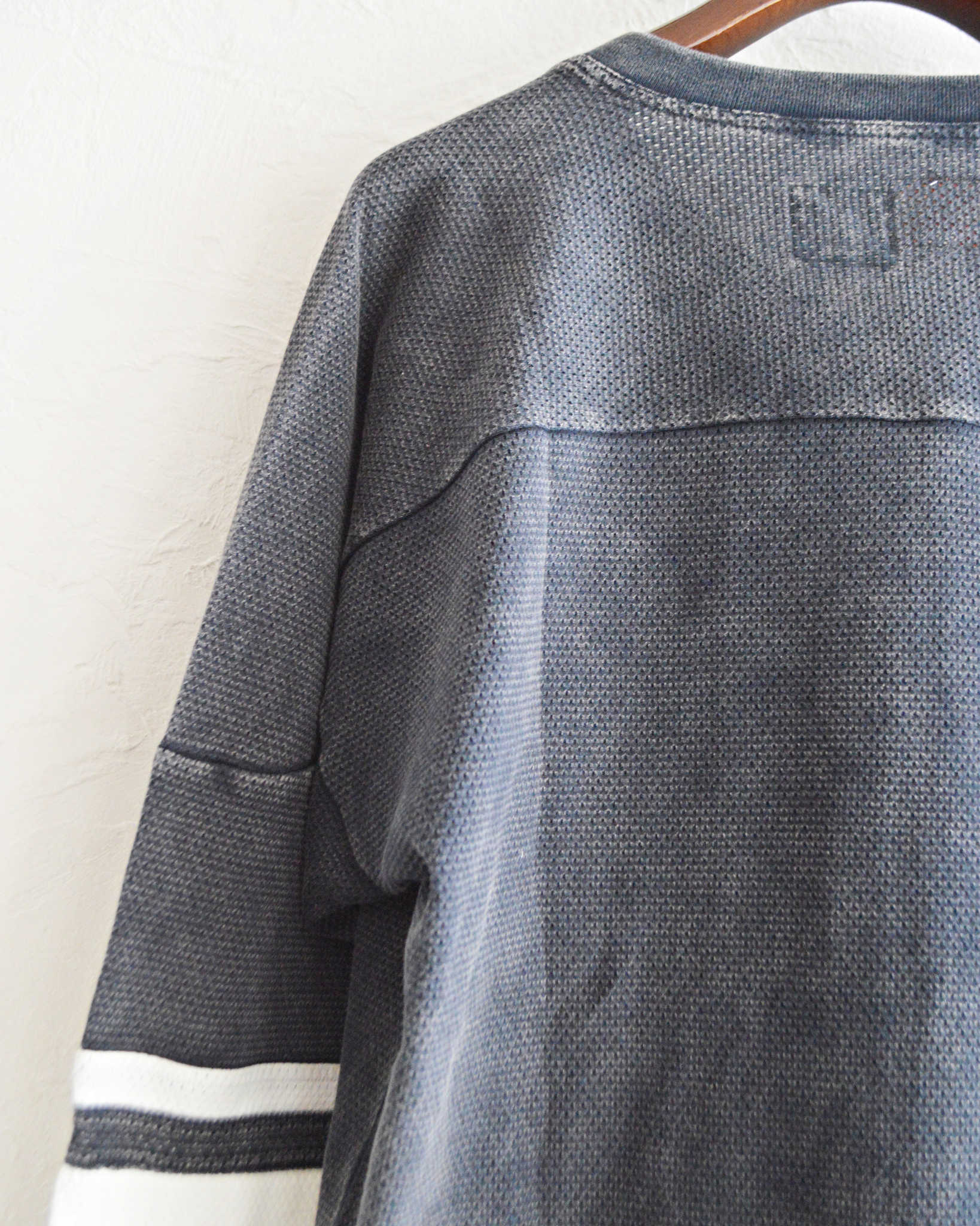 IMPRESTORE インプレストア / Duke-mesh t-cloth V.D デューク | Hokey V-neck ホッケーVネック (faded Navy フェイデットネイビー)