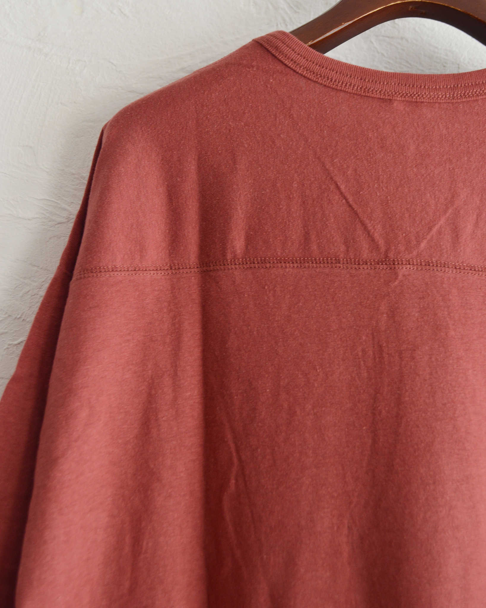 GOHEMP ゴーヘンプ / WIDE FOOTBALL TEE ワイドフットボールTEE (CHERRY RED チェリーレッド)