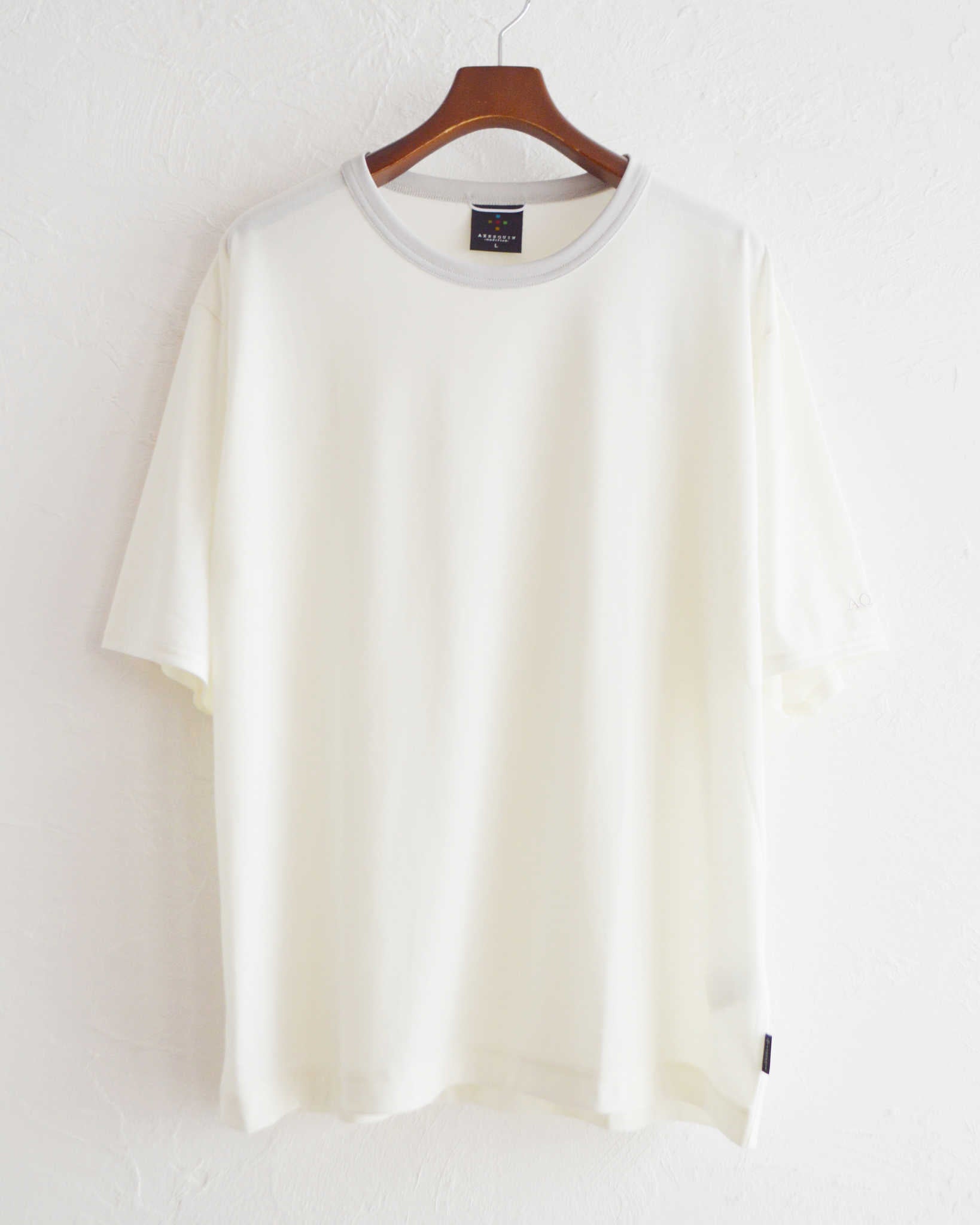 AXESQUIN アクシーズクイーン / QD TRIM TEE クイックドライトリムティー  (WHITE ホワイト)