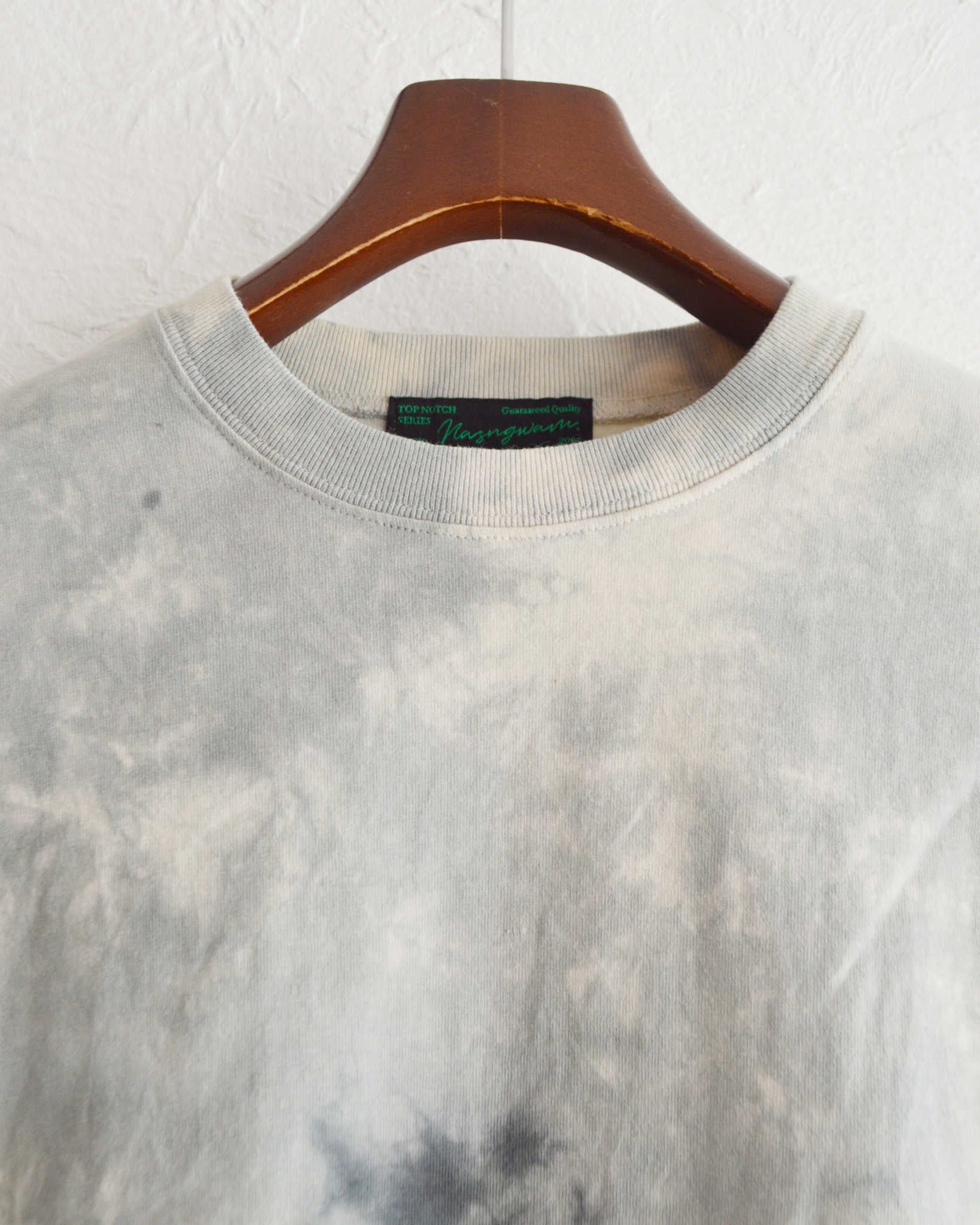 Nasngwam.×JAVARA ナスングワム ジャバラ / MOONLIGHT SWITCHING LS TEE ムーンライトスウィッチングロンTEE (GRAY グレー)