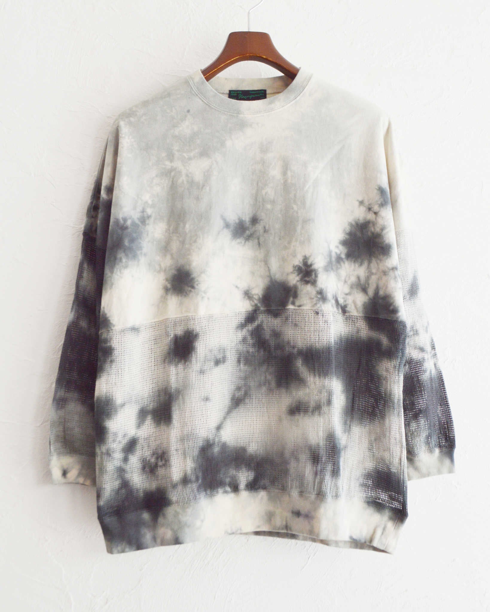 Nasngwam.×JAVARA ナスングワム ジャバラ / MOONLIGHT SWITCHING LS TEE ムーンライトスウィッチングロンTEE (GRAY グレー)