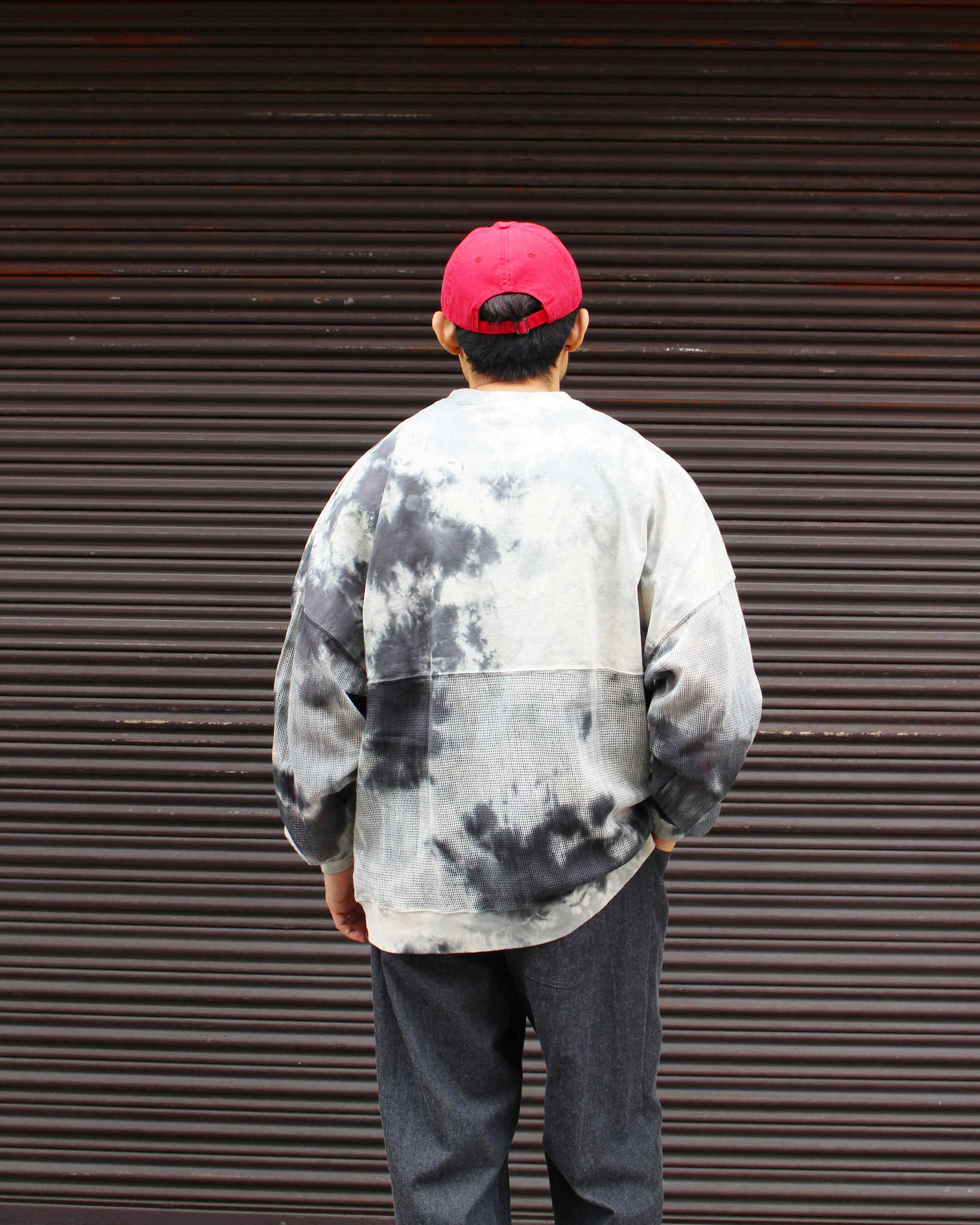 Nasngwam.×JAVARA ナスングワム ジャバラ / MOONLIGHT SWITCHING LS TEE ムーンライトスウィッチングロンTEE (GRAY グレー)
