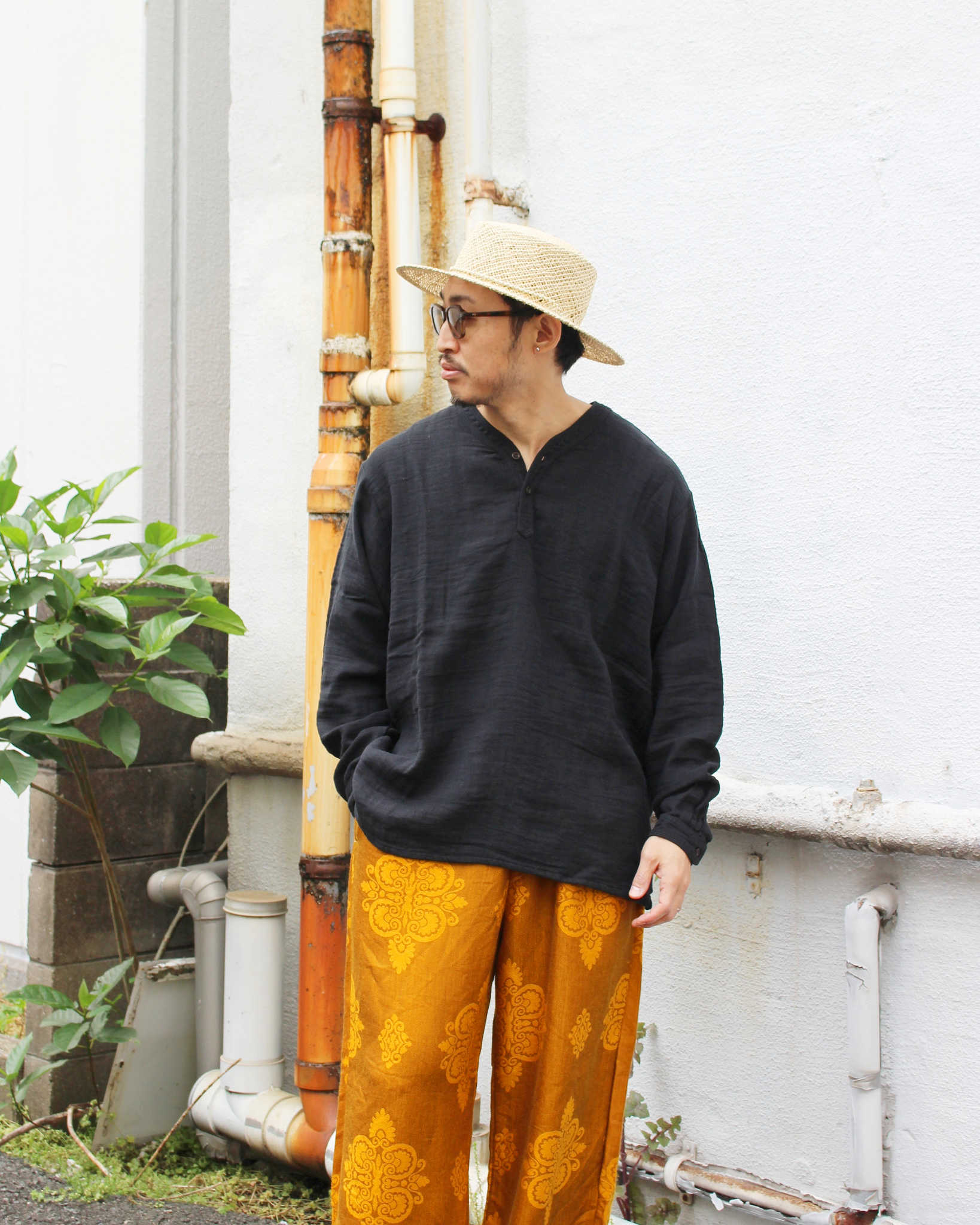 Nasngwam. ナスングワム / VAGRANT SHIRTS バグラントシャツ (BLACK ブラック)