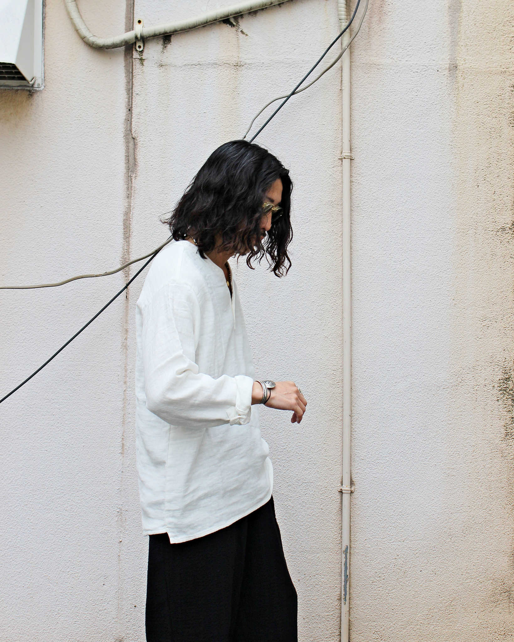 Nasngwam. ナスングワム / VAGRANT SHIRTS バグラントシャツ (WHITE ホワイト)