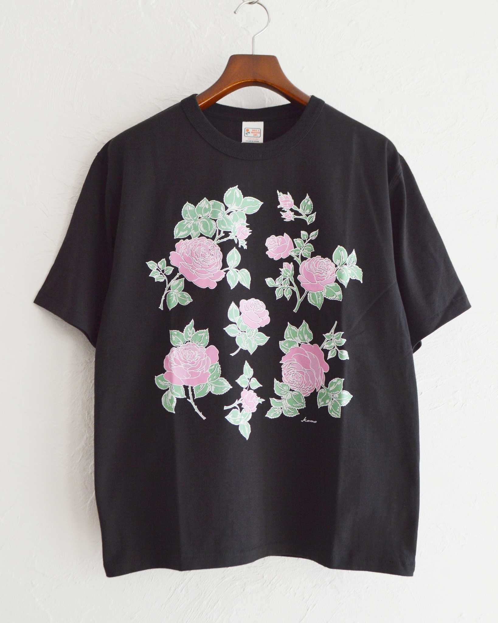 HAVE A GRATEFUL DAY ハブアグレイトフルデイ / T-SHIRT -SO MANY ROSES ティーシャツソーメニーローズ (BLACK/PURPLE ブラックパープル)