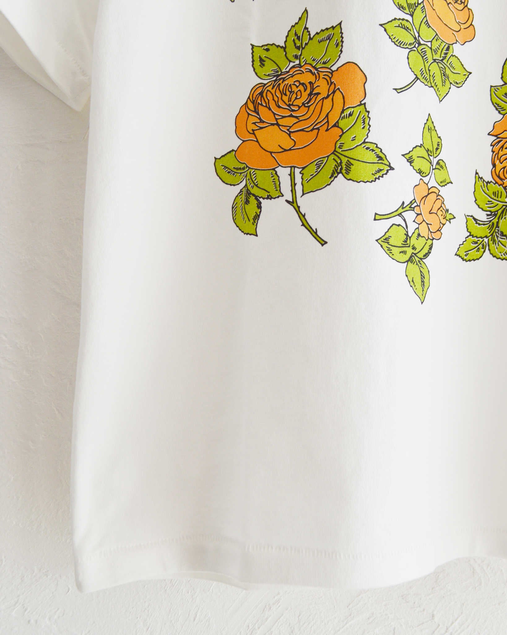 HAVE A GRATEFUL DAY ハブアグレイトフルデイ / T-SHIRT -SO MANY ROSES ティーシャツソーメニーローズ (WHITE/ORANGE ホワイトオレンジ)