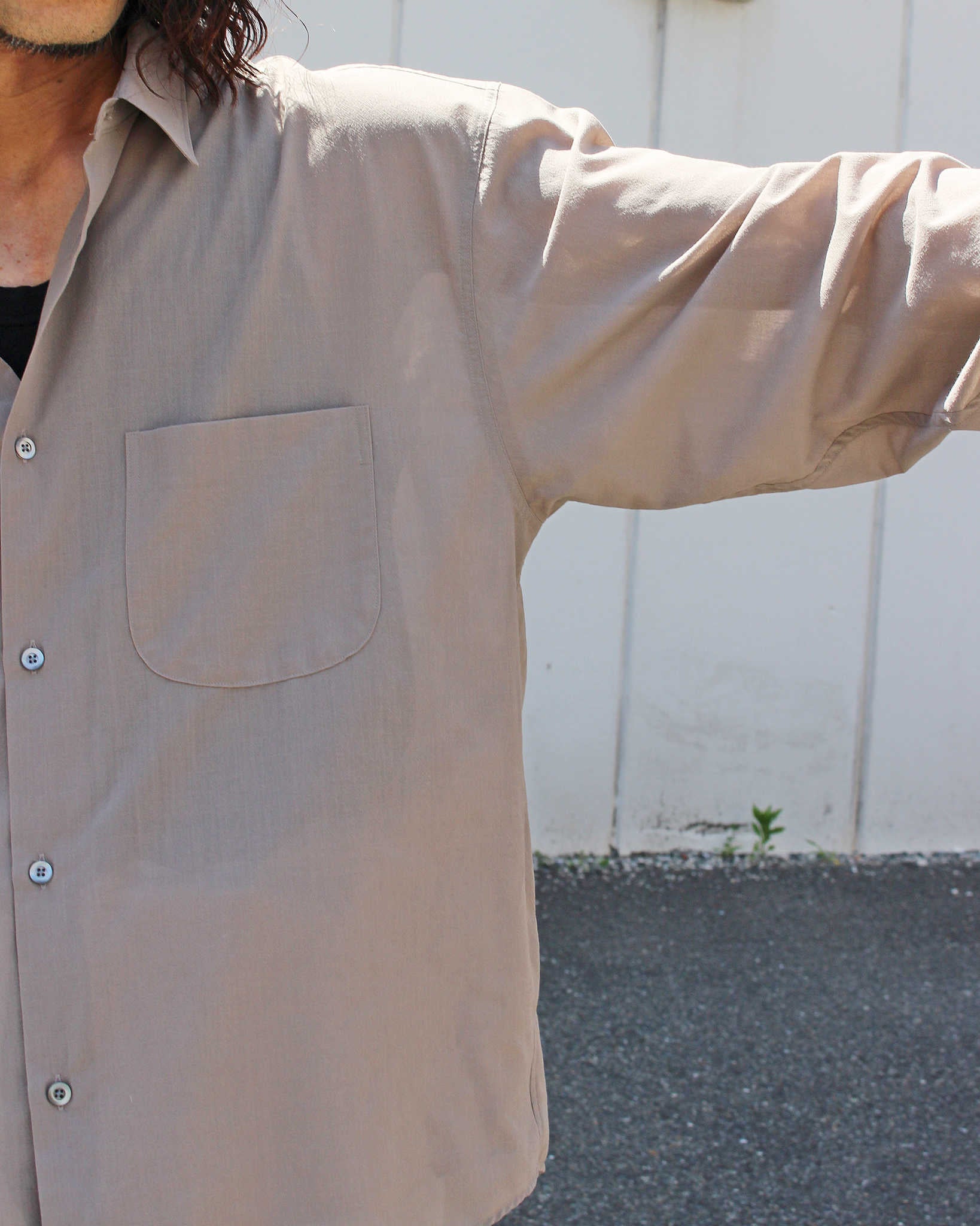 LAMOND ラモンド / VOILE LAWN SHIRTS JACKET ボイルローンシャツジャケト (GREIGE グレージュ)
