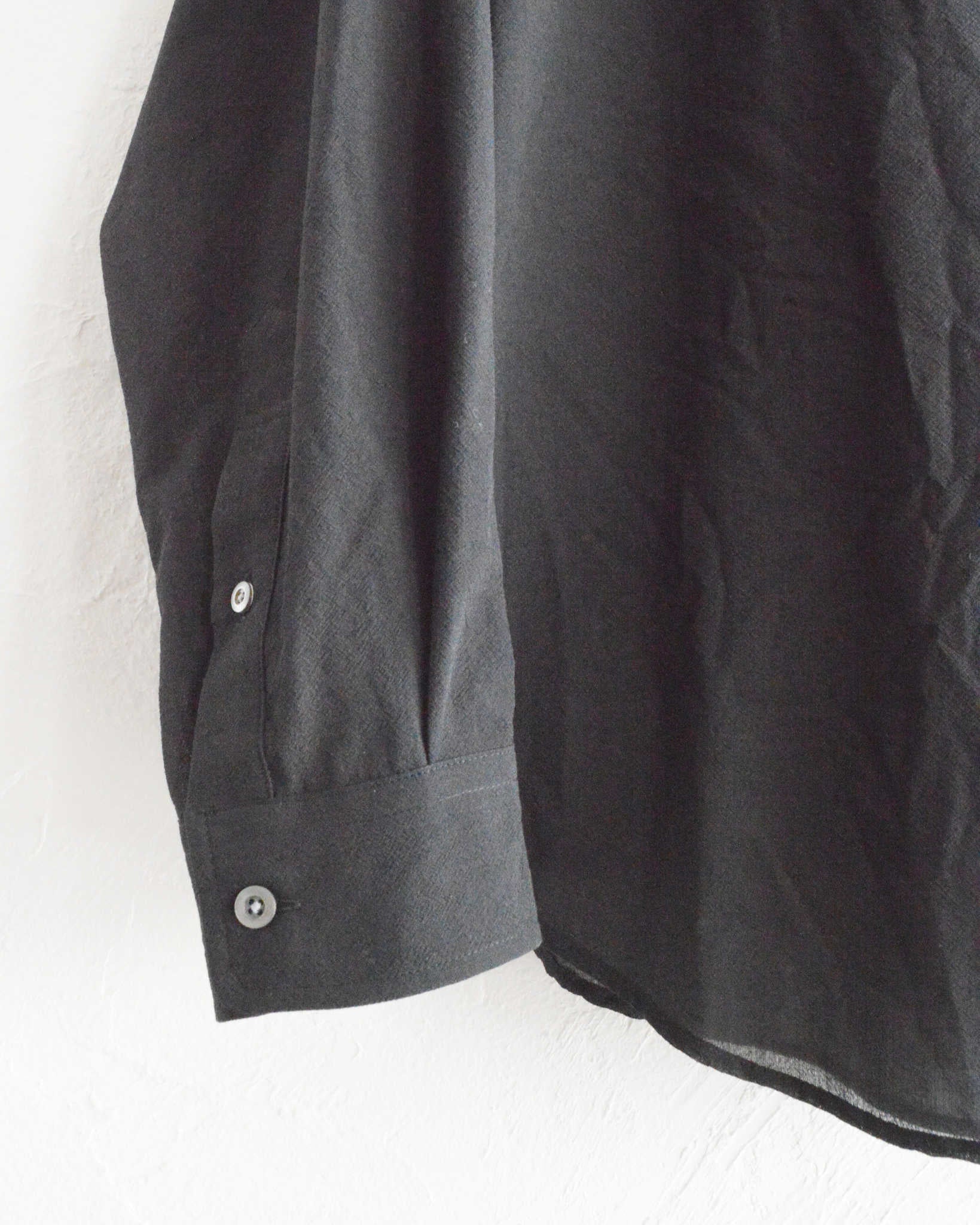 LAMOND ラモンド / VOILE LAWN SHIRTS JACKET ボイルローンシャツジャケト (BLACK ブラック)