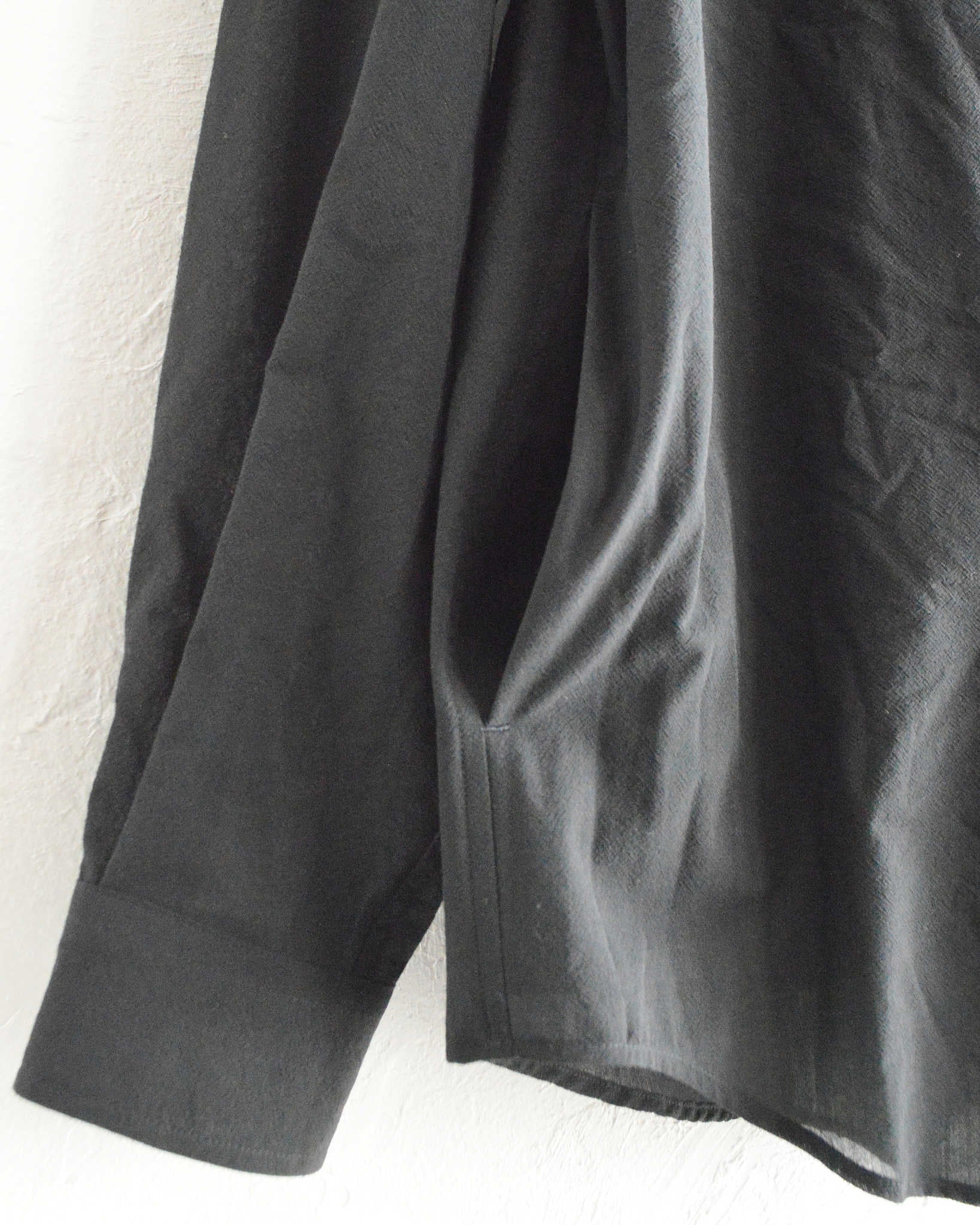 LAMOND ラモンド / VOILE LAWN SHIRTS JACKET ボイルローンシャツジャケト (BLACK ブラック)