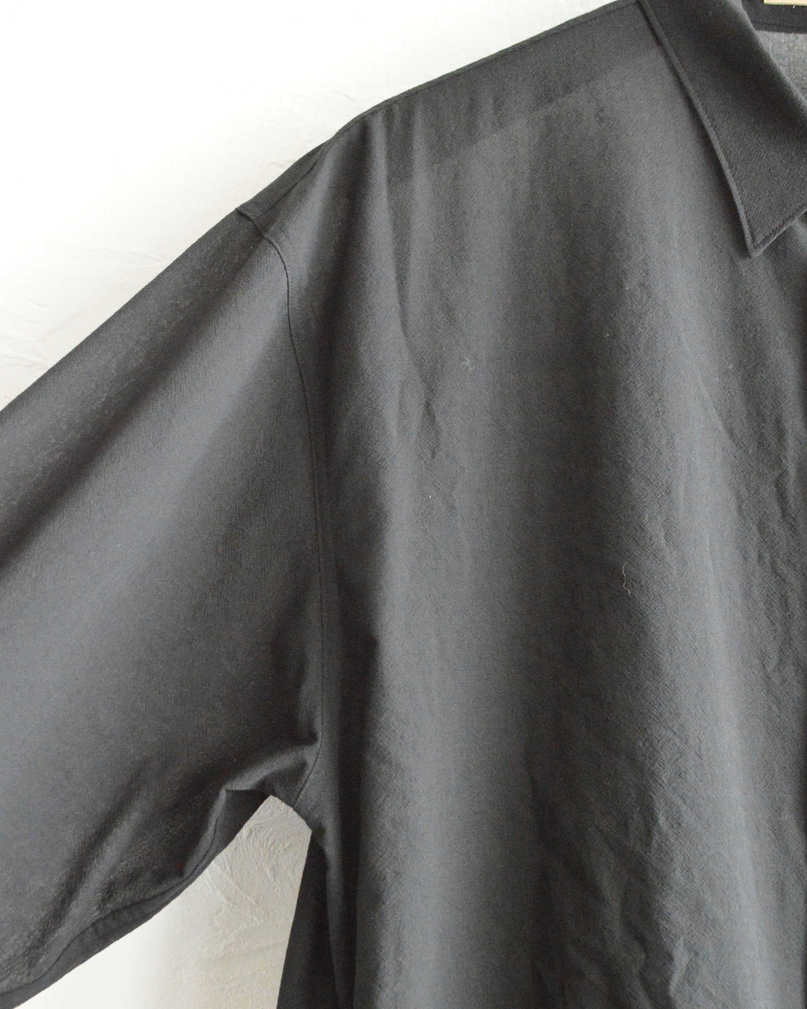 LAMOND ラモンド / VOILE LAWN SHIRTS JACKET ボイルローンシャツジャケト (BLACK ブラック)