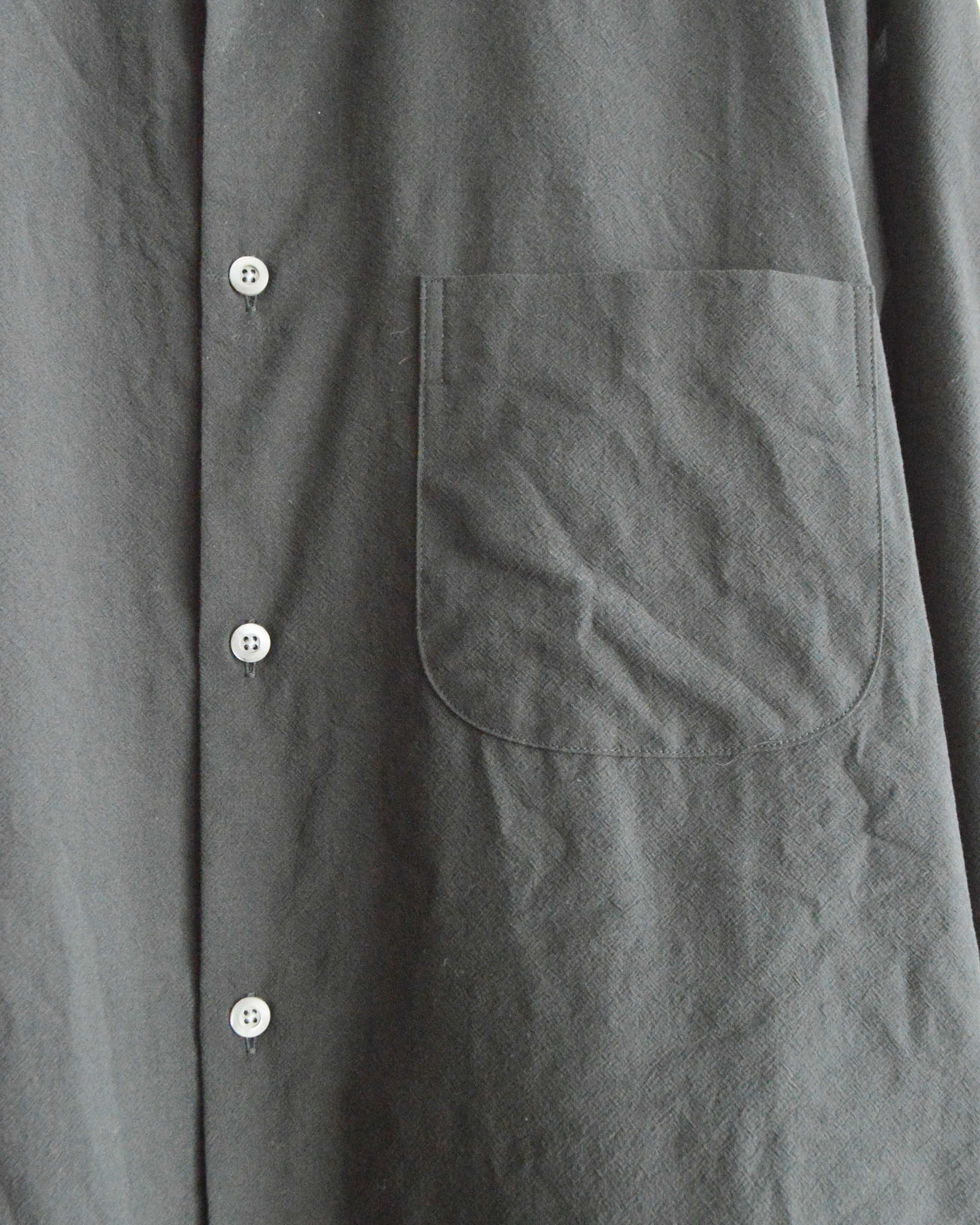 LAMOND ラモンド / VOILE LAWN SHIRTS JACKET ボイルローンシャツジャケト (BLACK ブラック)