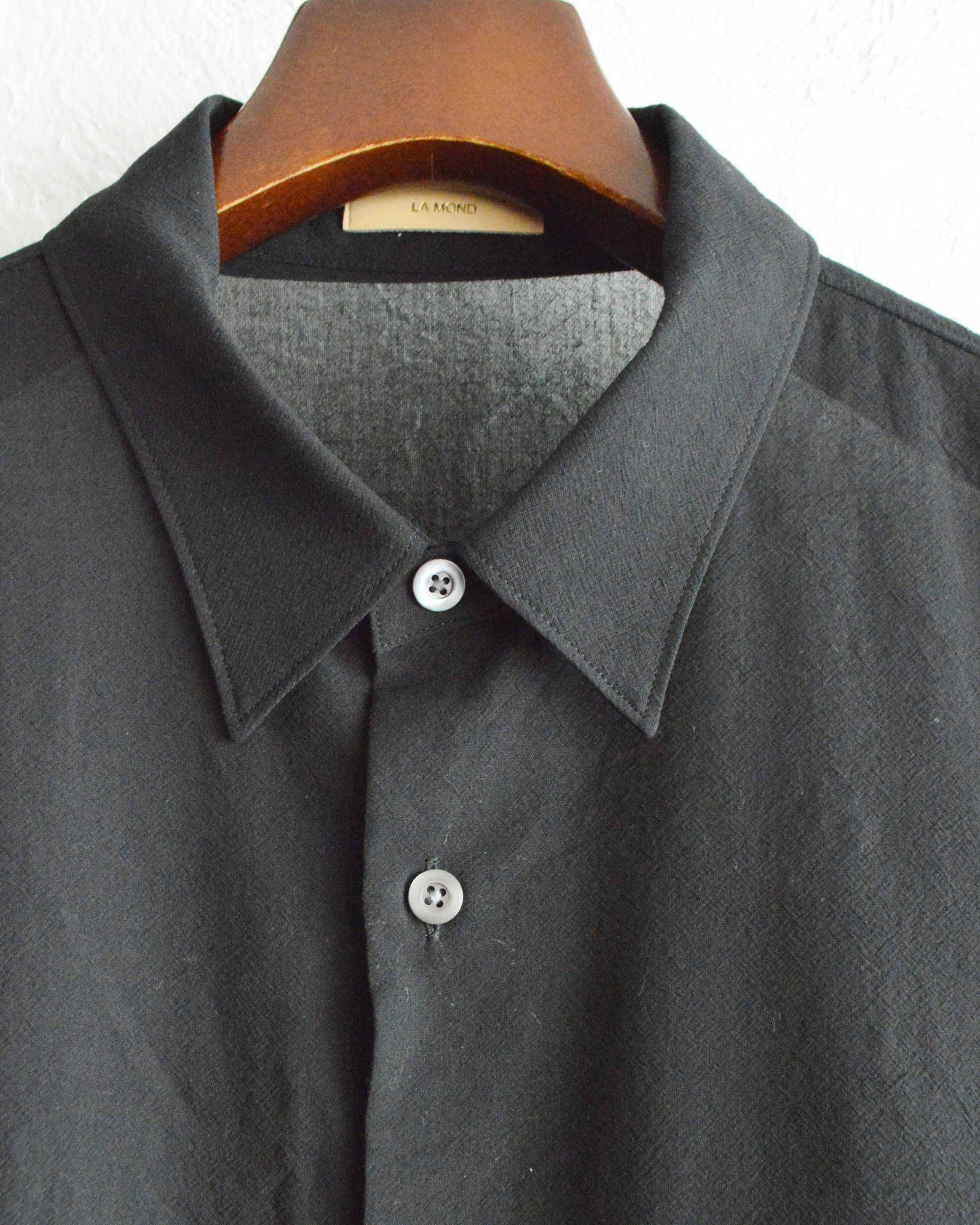 LAMOND ラモンド / VOILE LAWN SHIRTS JACKET ボイルローンシャツジャケト (BLACK ブラック)