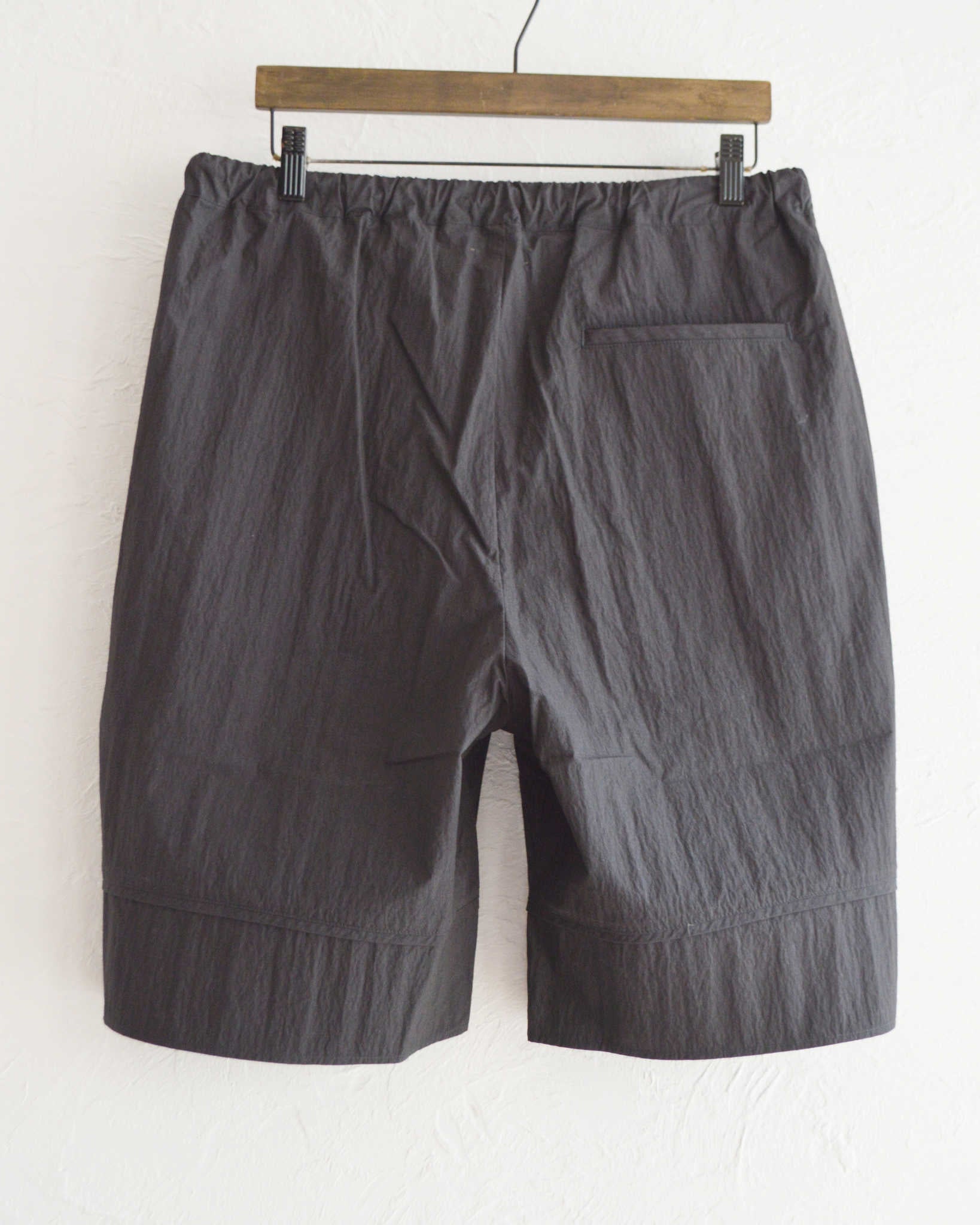 LAMOND ラモンド / COTTON×NYLON POPLIN SHORTS コットンナイロンポプリンショーツ (BLACK ブラック)