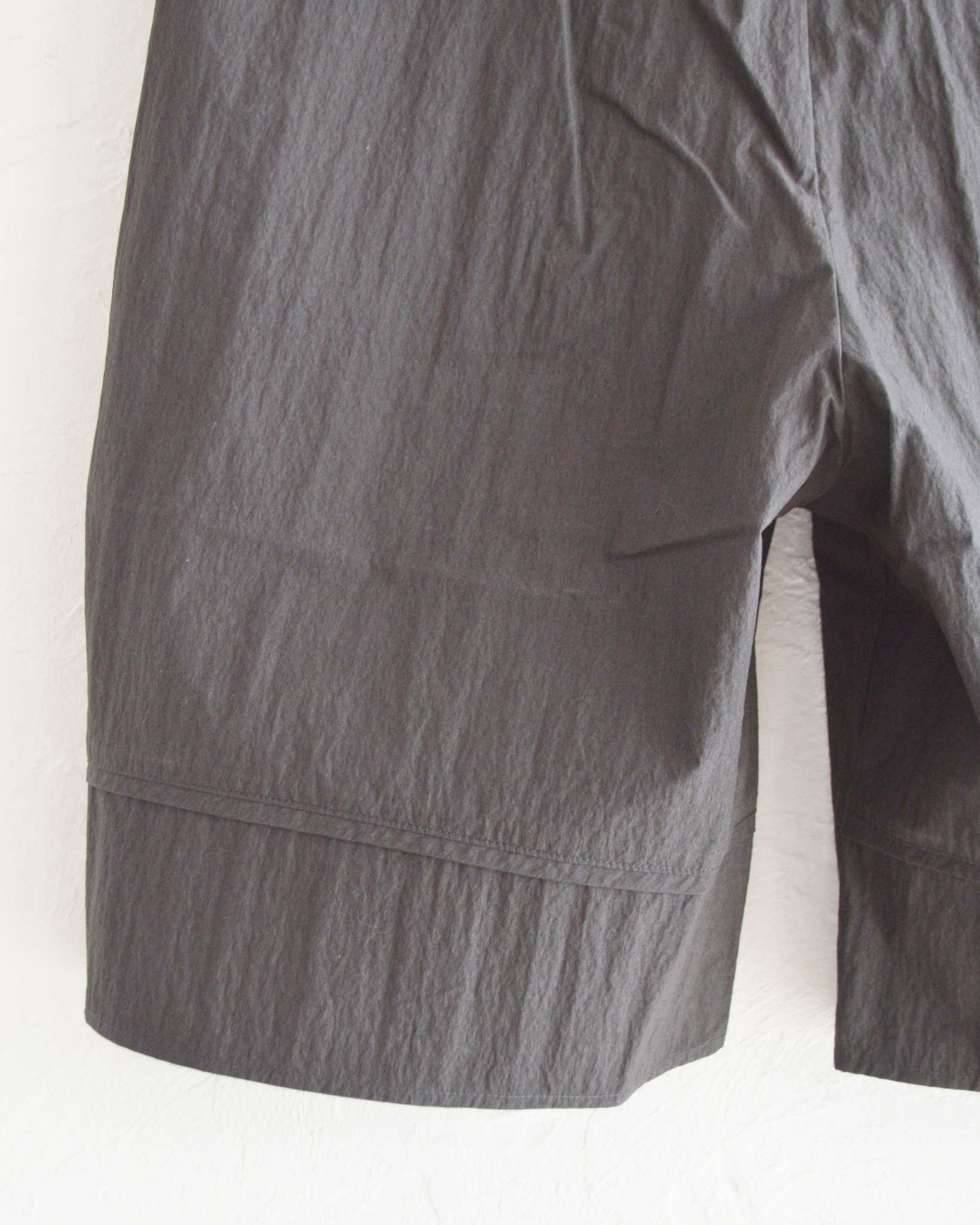 LAMOND ラモンド / COTTON×NYLON POPLIN SHORTS コットンナイロンポプリンショーツ (BLACK ブラック)
