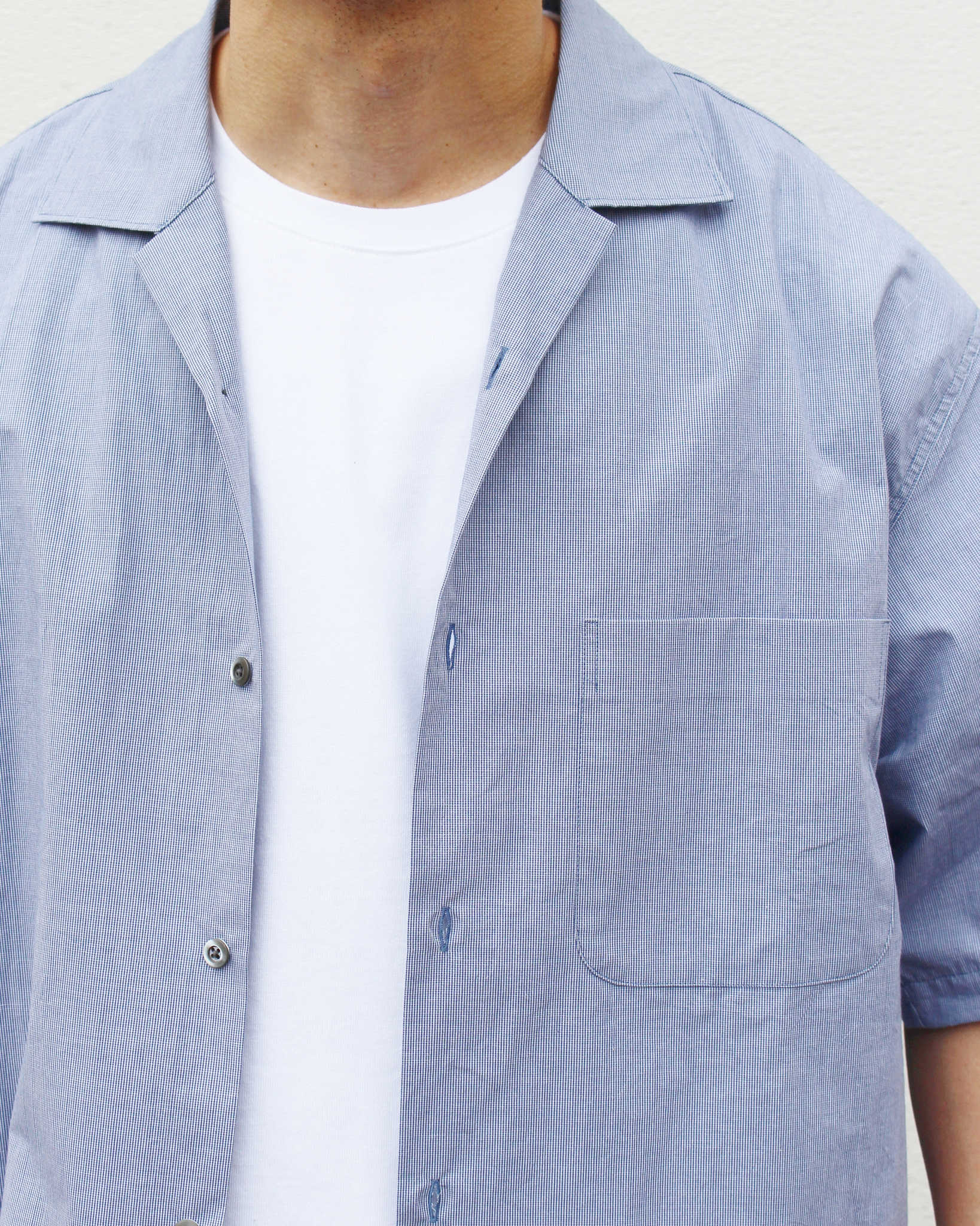 LAMOND ラモンド / SUPERIOR ORGANIC CHECK SHIRTS スピリーアオーガニックチェックシャツ (NAVY ネイビー)