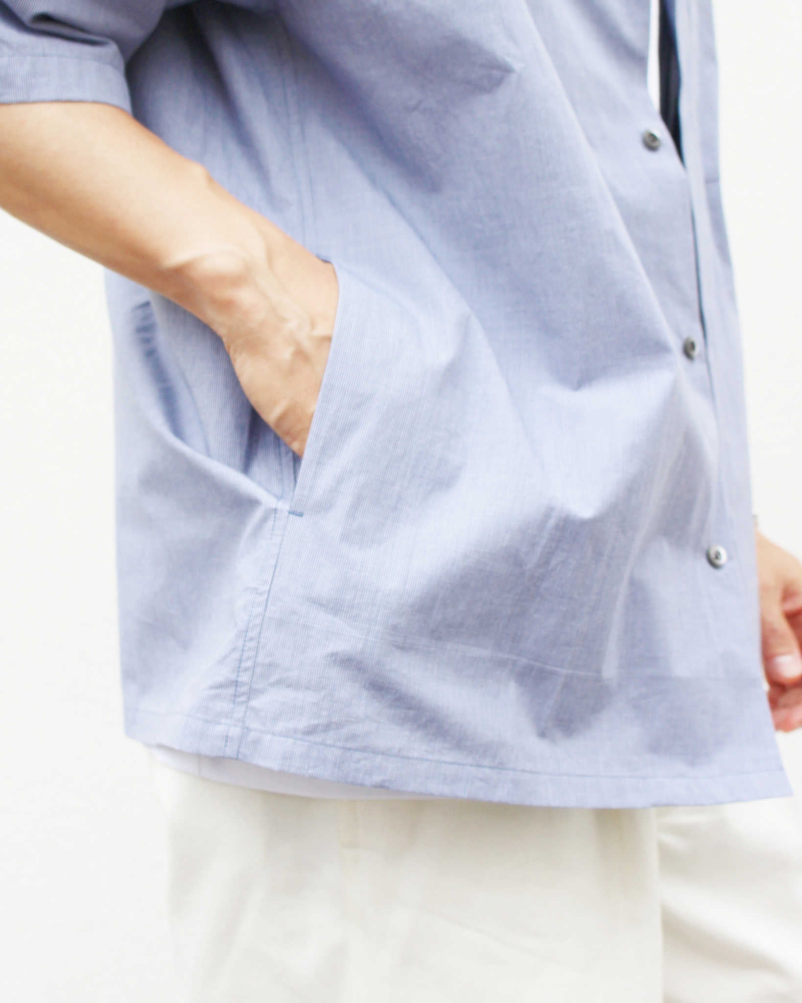 LAMOND ラモンド / SUPERIOR ORGANIC CHECK SHIRTS スピリーアオーガニックチェックシャツ (NAVY ネイビー)