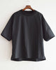 LAMOND ラモンド / ORGANIC COTTON/LINEN TEE オーガニックコットンリネンティー (BLACK ブラック)