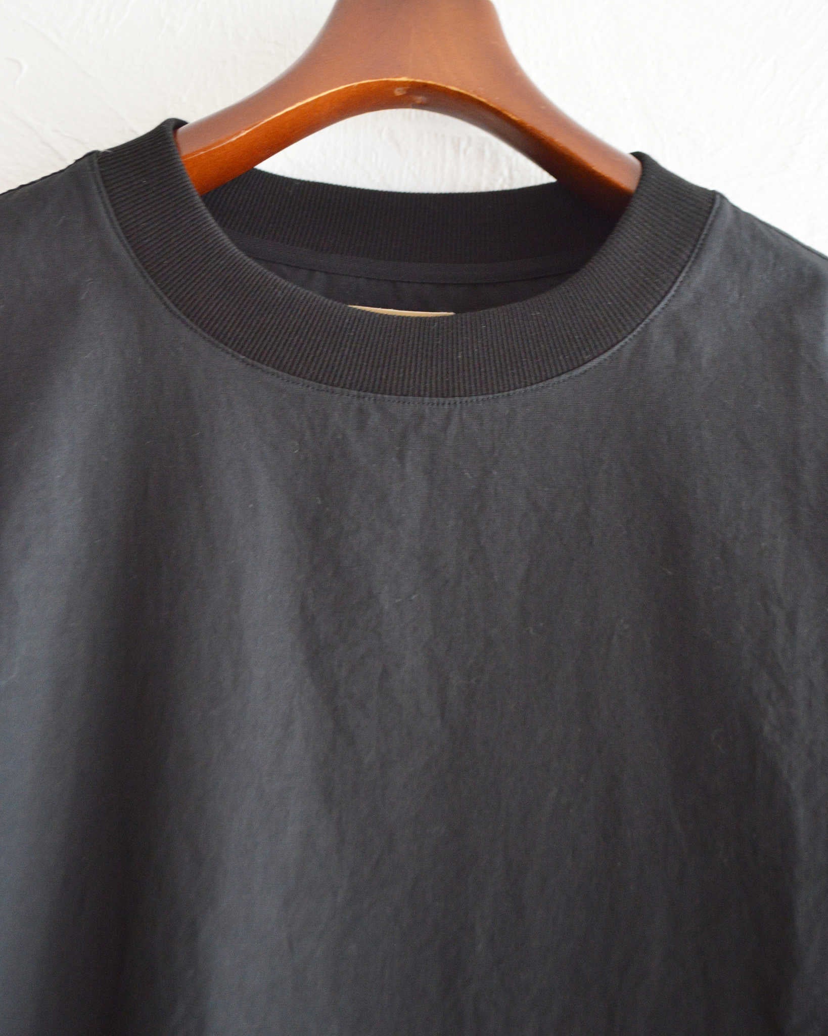 LAMOND ラモンド / ORGANIC COTTON/LINEN TEE オーガニックコットンリネンティー (BLACK ブラック)