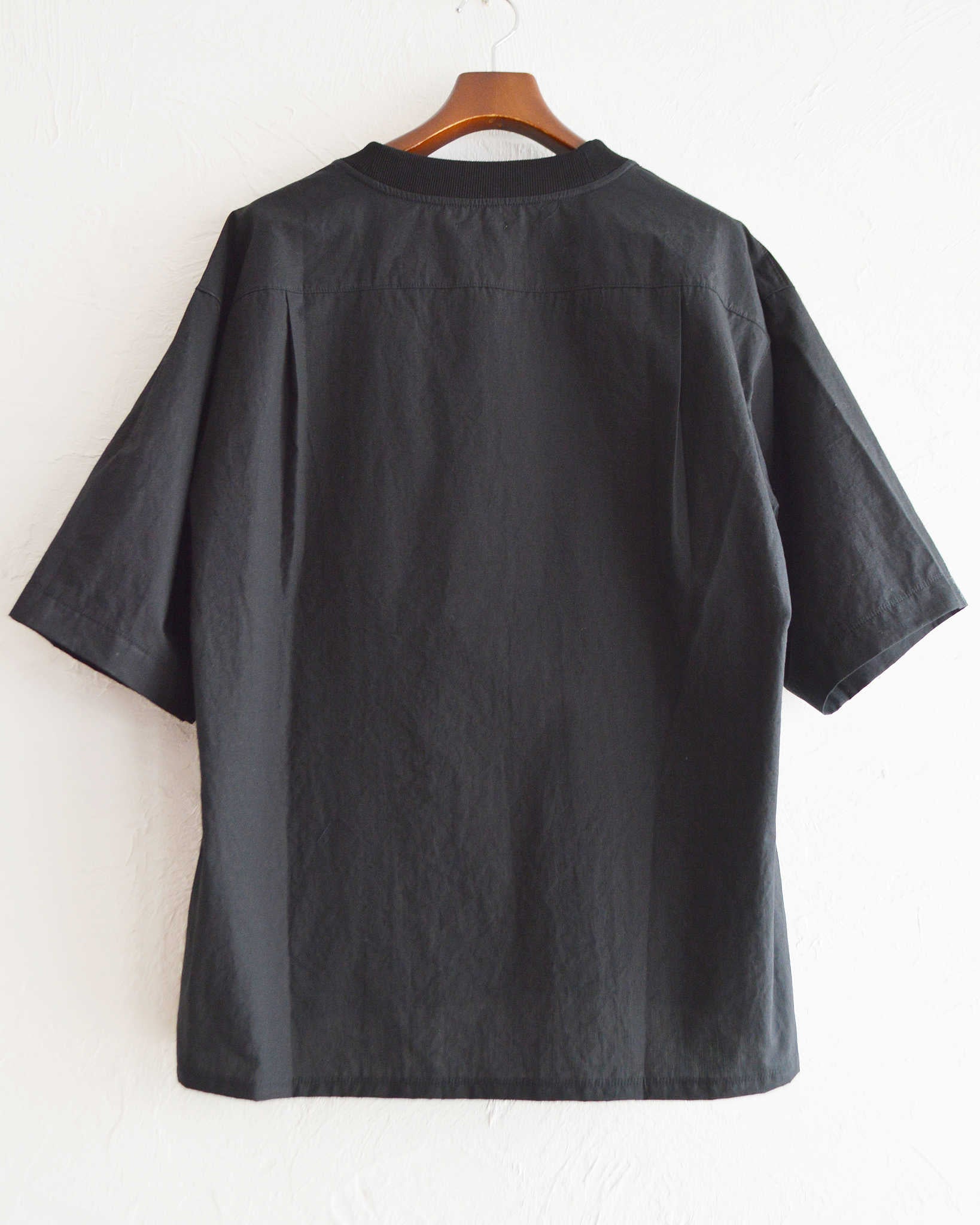 LAMOND ラモンド / ORGANIC COTTON/LINEN TEE オーガニックコットンリネンティー (BLACK ブラック)