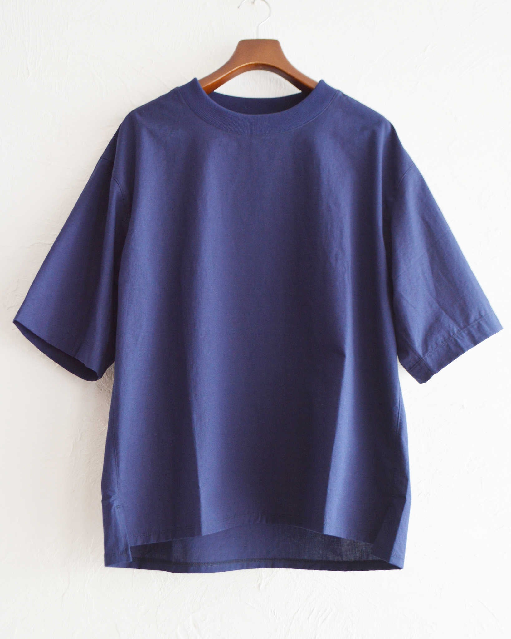 LAMOND ラモンド / ORGANIC COTTON/LINEN TEE オーガニックコットンリネンティー (NAVY ネイビー)