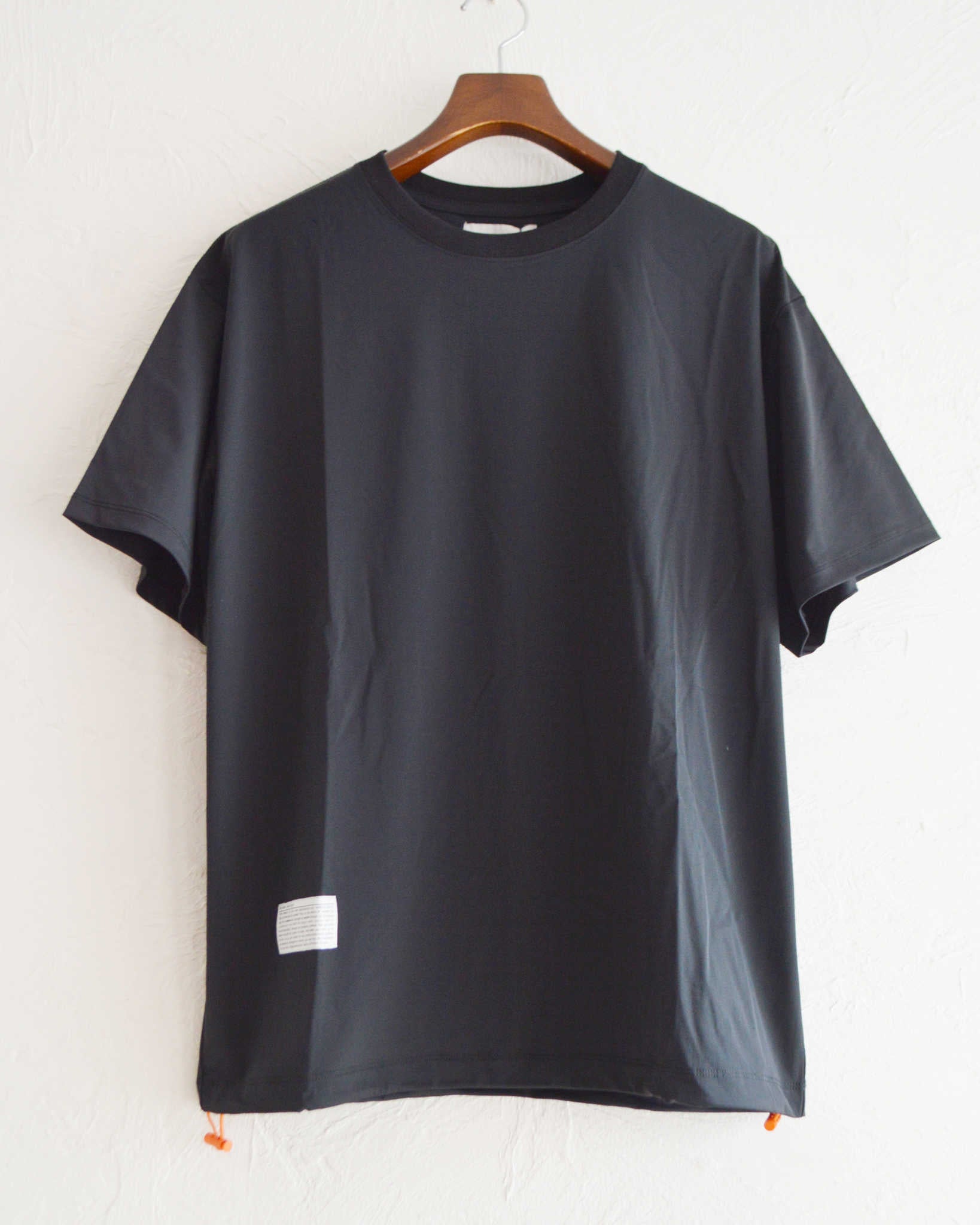 modemdesign モデムデザイン / Functional drawstring tee ファンクショナルドローストリングティー (BLACK ブラック)