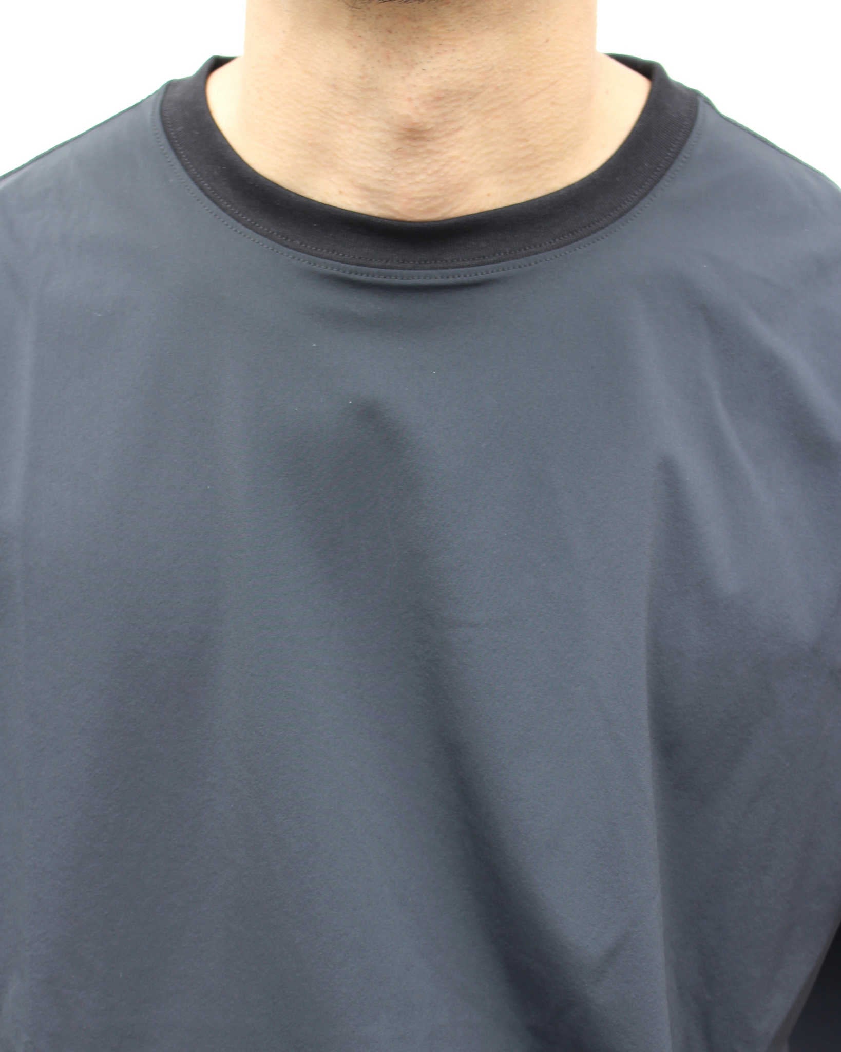 modemdesign モデムデザイン / Functional drawstring tee ファンクショナルドローストリングティー (BLACK ブラック)