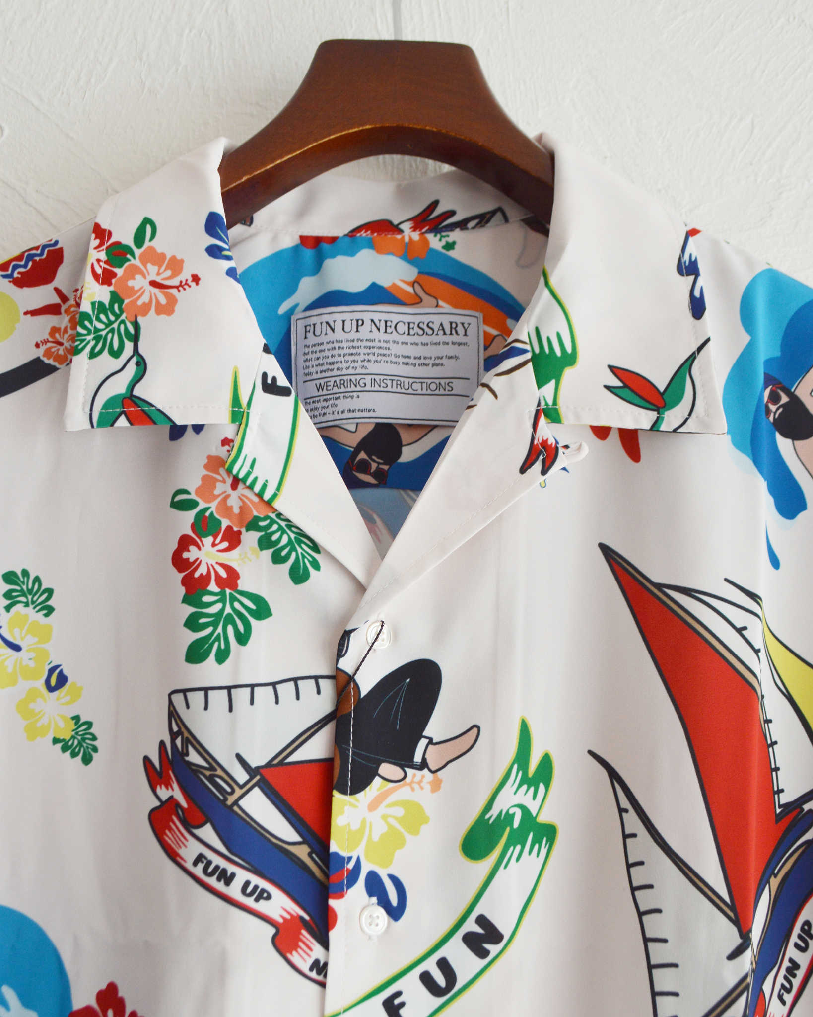 FUN ファン/ OJI ALOHA SHIRTS オジアロハシャツ (OFF WHITE オフホワイト)
