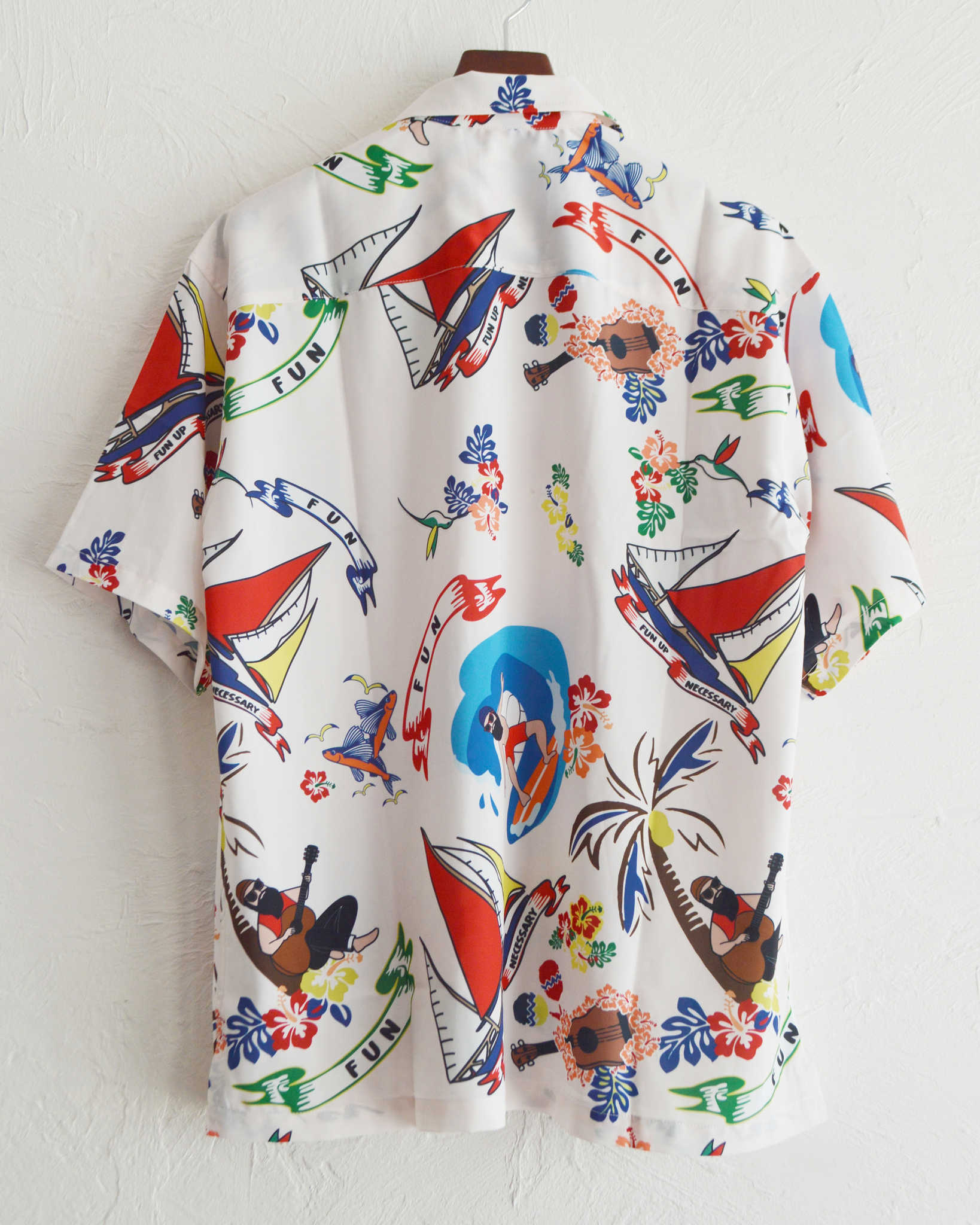 FUN ファン/ OJI ALOHA SHIRTS オジアロハシャツ (OFF WHITE オフホワイト)